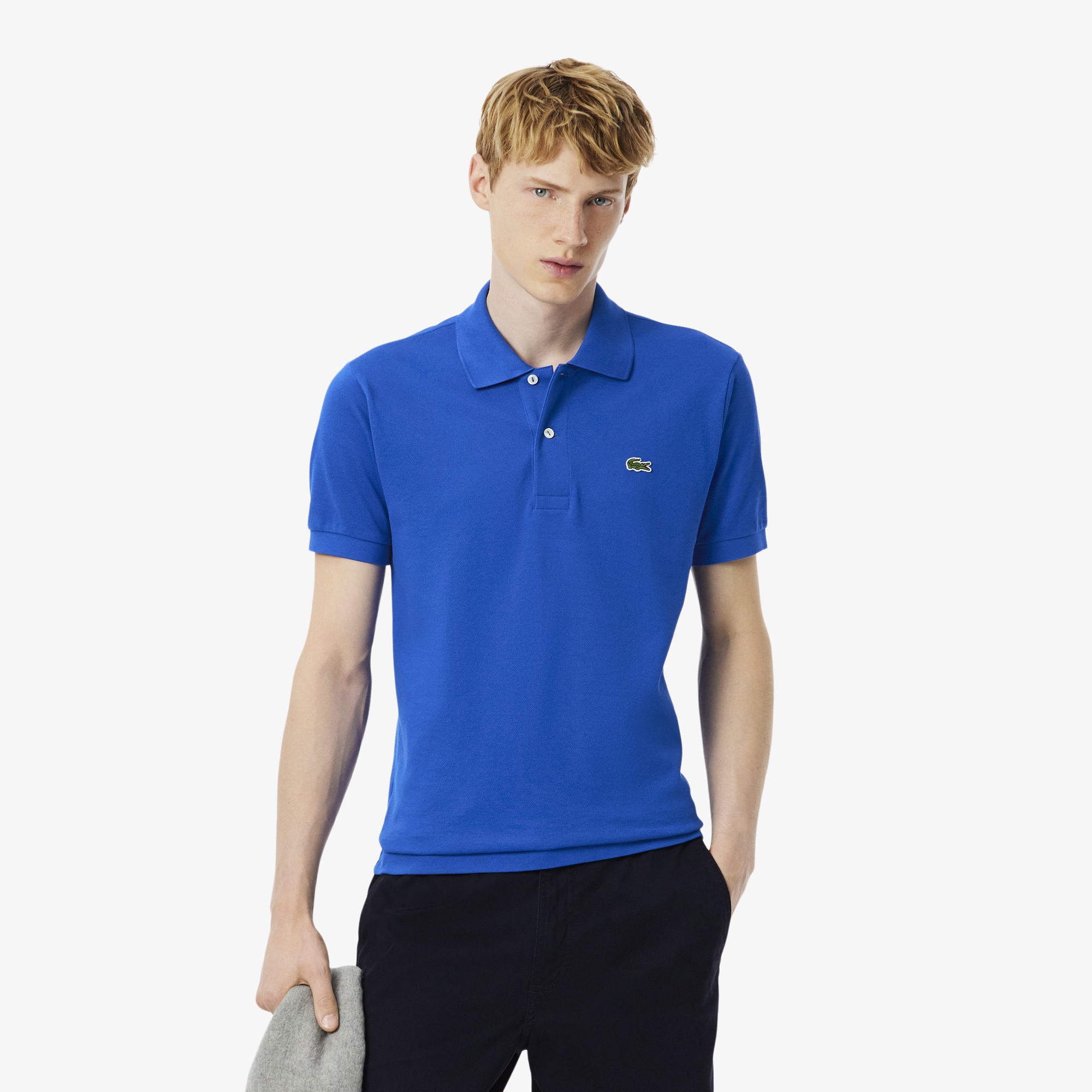 L.12.12 Erkek Classic Fit Koyu Mavi Polo