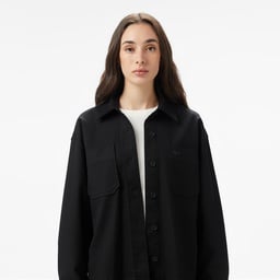 Kadın Relaxed Fit Siyah Dış Gömlek Siyah