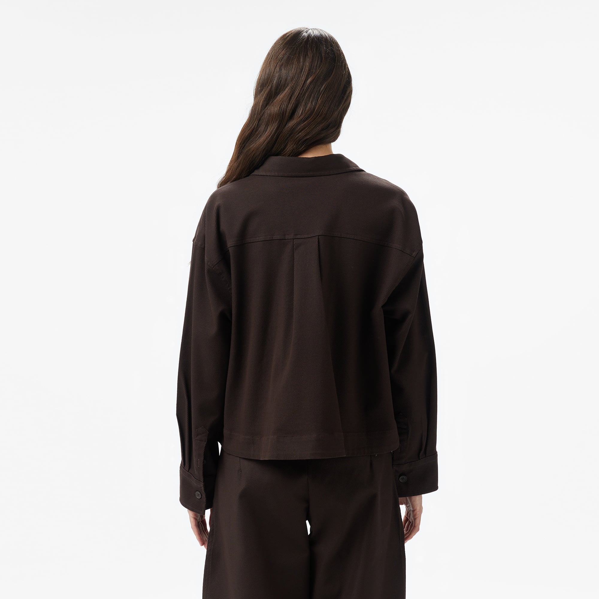 Kadın Relaxed Fit Kahverengi Dış Gömlek