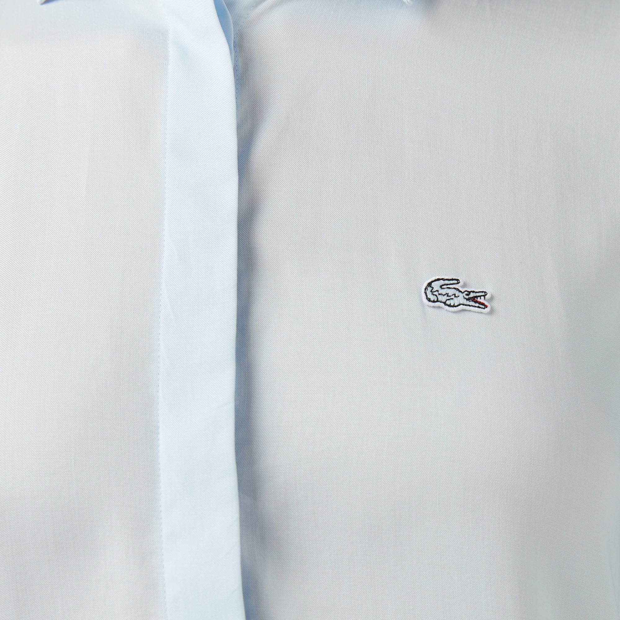 Lacoste Kadın Regular Fit Yarım Kol Açık Mavi Gömlek