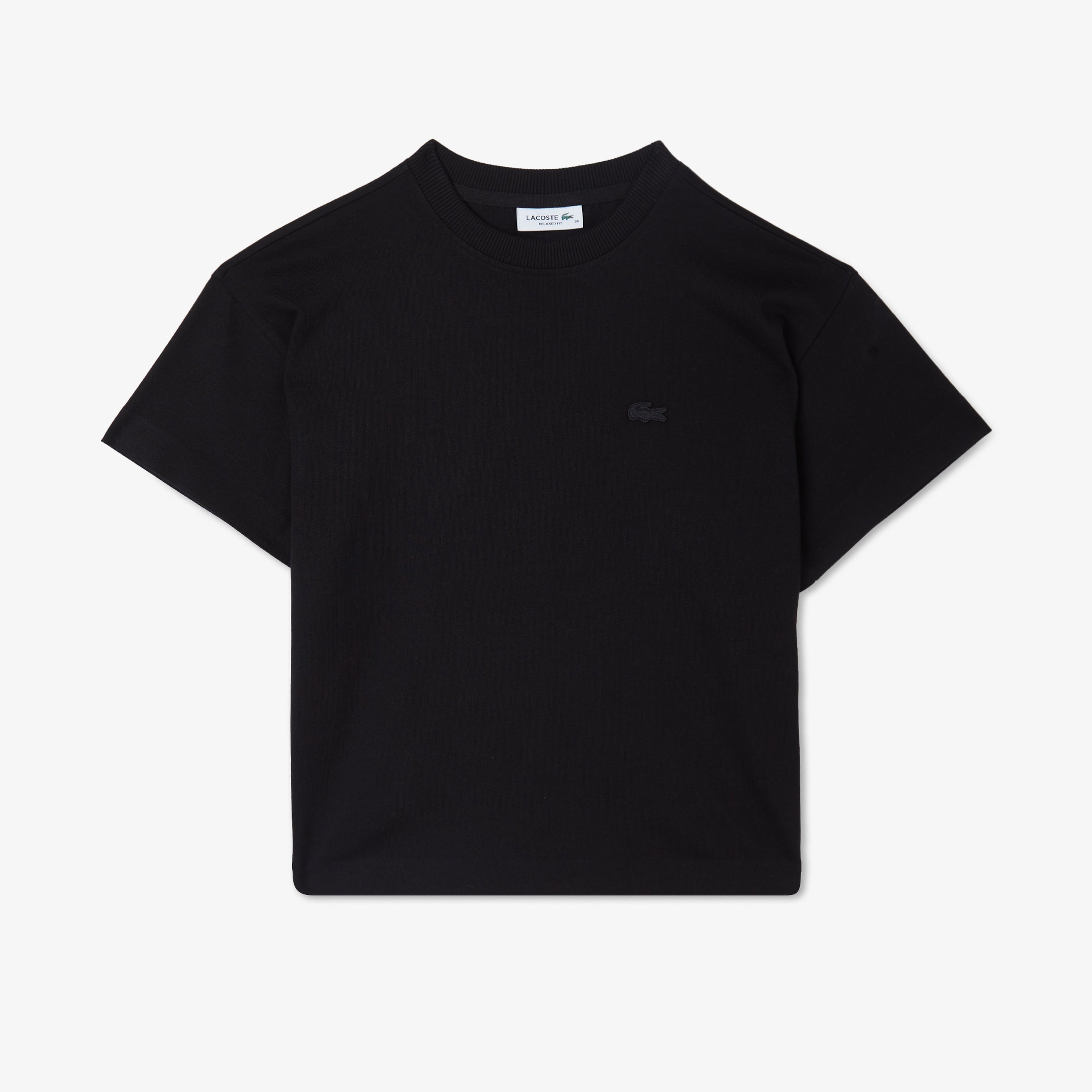 Kadın Loose Fit Bisiklet Yaka Siyah T-Shirt