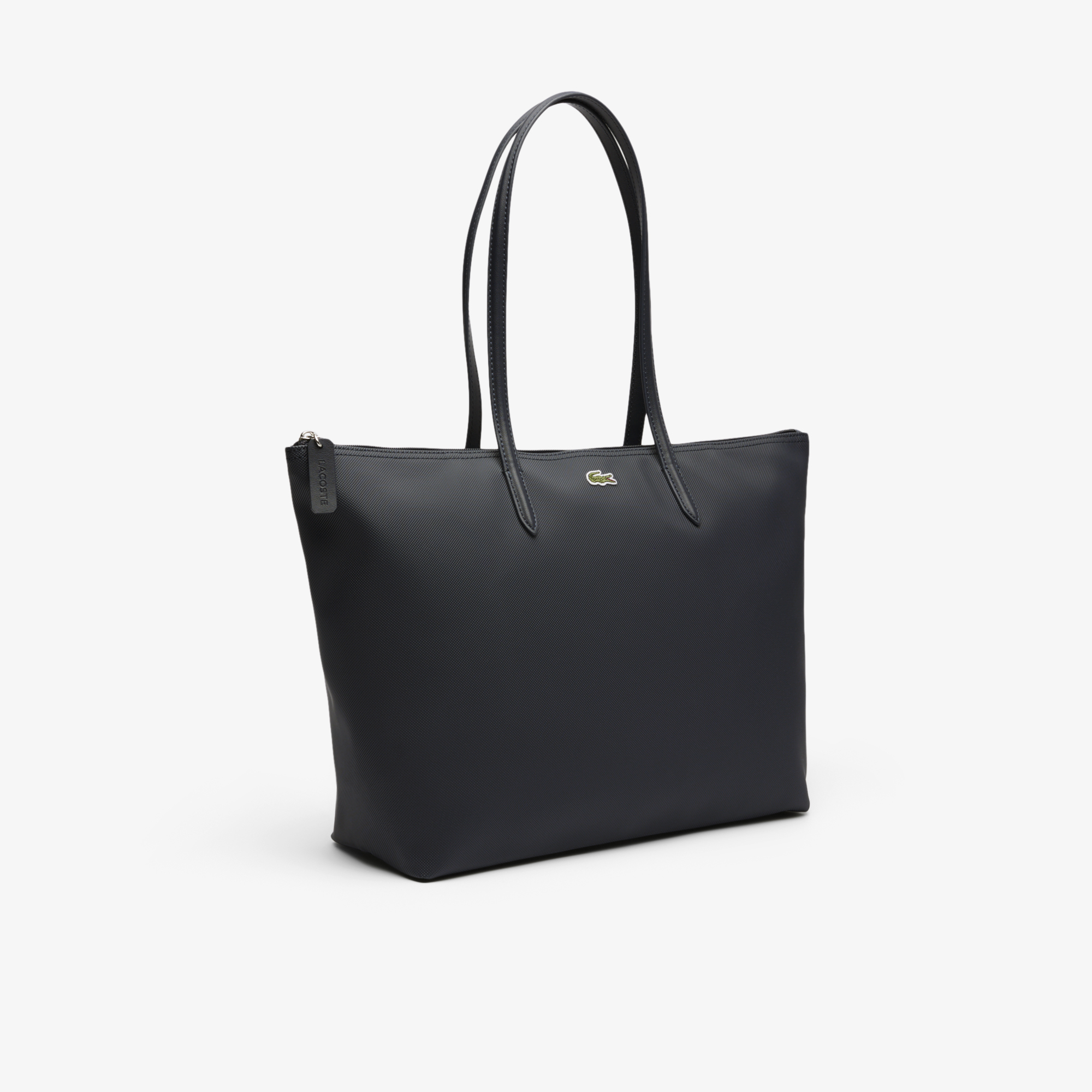 MＫT　レディース　BLK M Love Moschino Kadın Metal Logo Fermuar Kapama Deri Kısa Kulp Siyah
