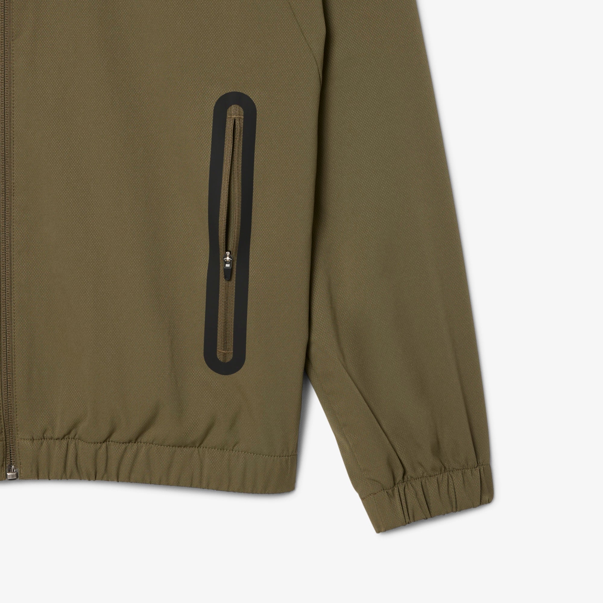 Erkek Regular Fit Fermuarlı Baskılı Haki Eşofman Takımı