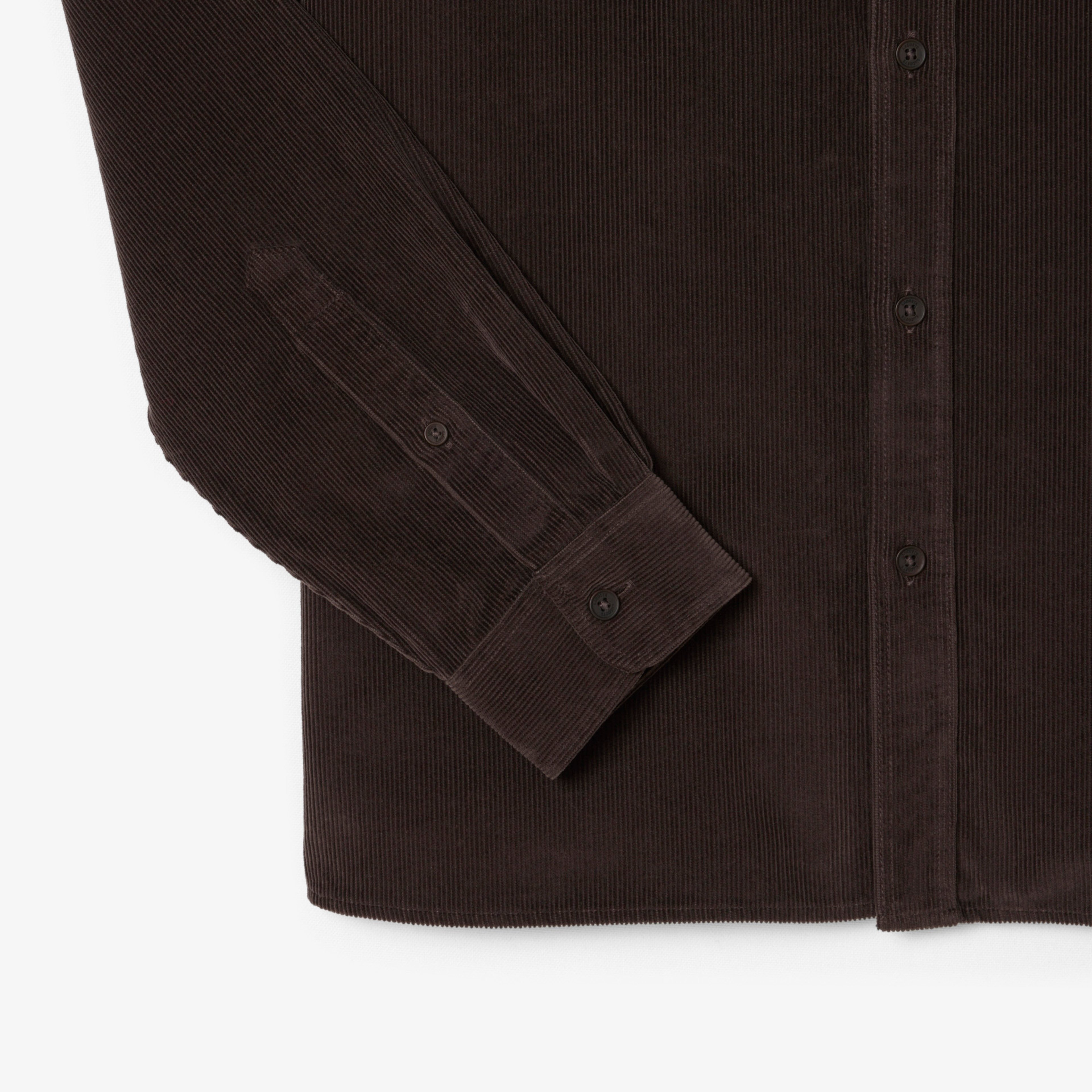 Erkek Regular Fit Kadife Kahverengi Gömlek