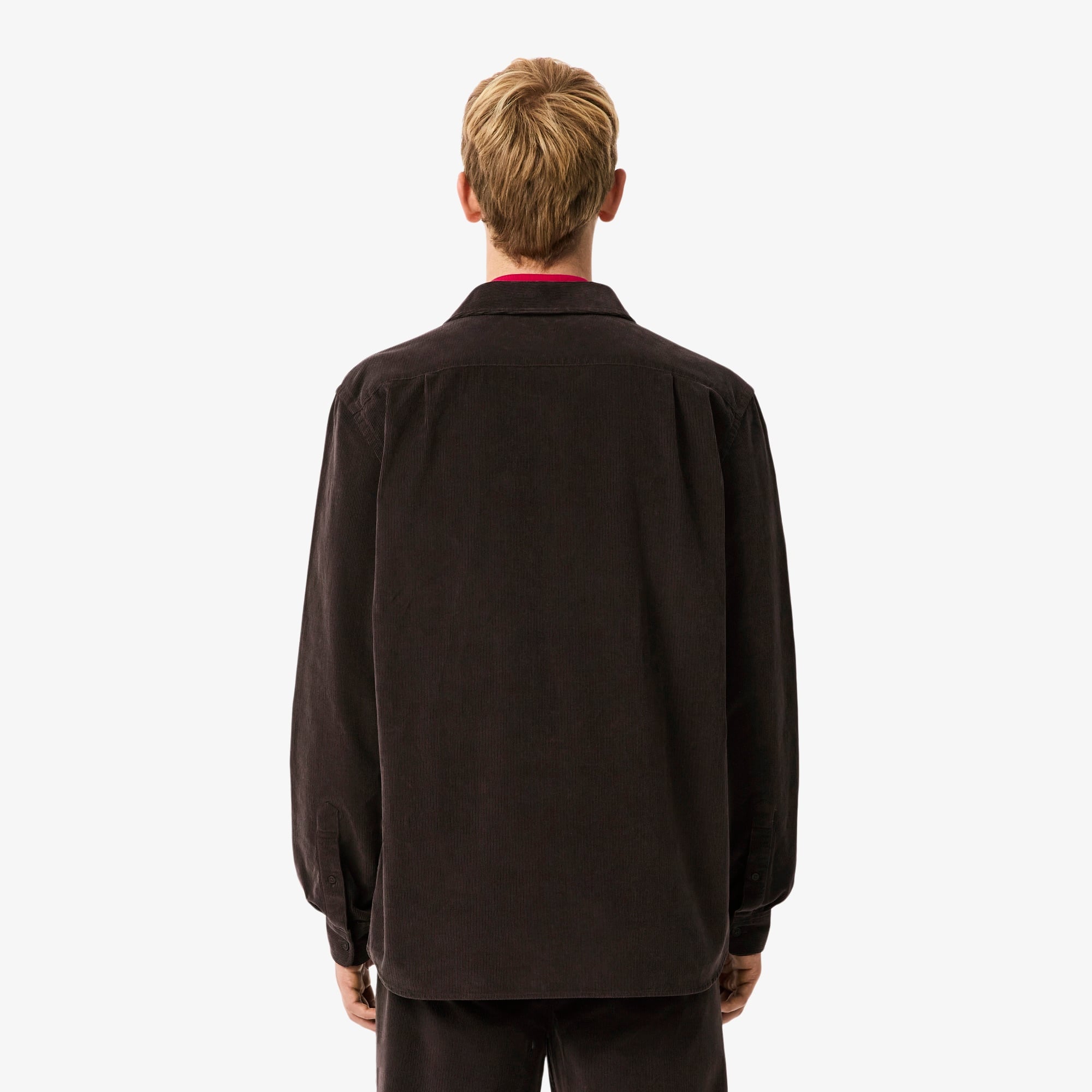 Erkek Regular Fit Kadife Kahverengi Gömlek