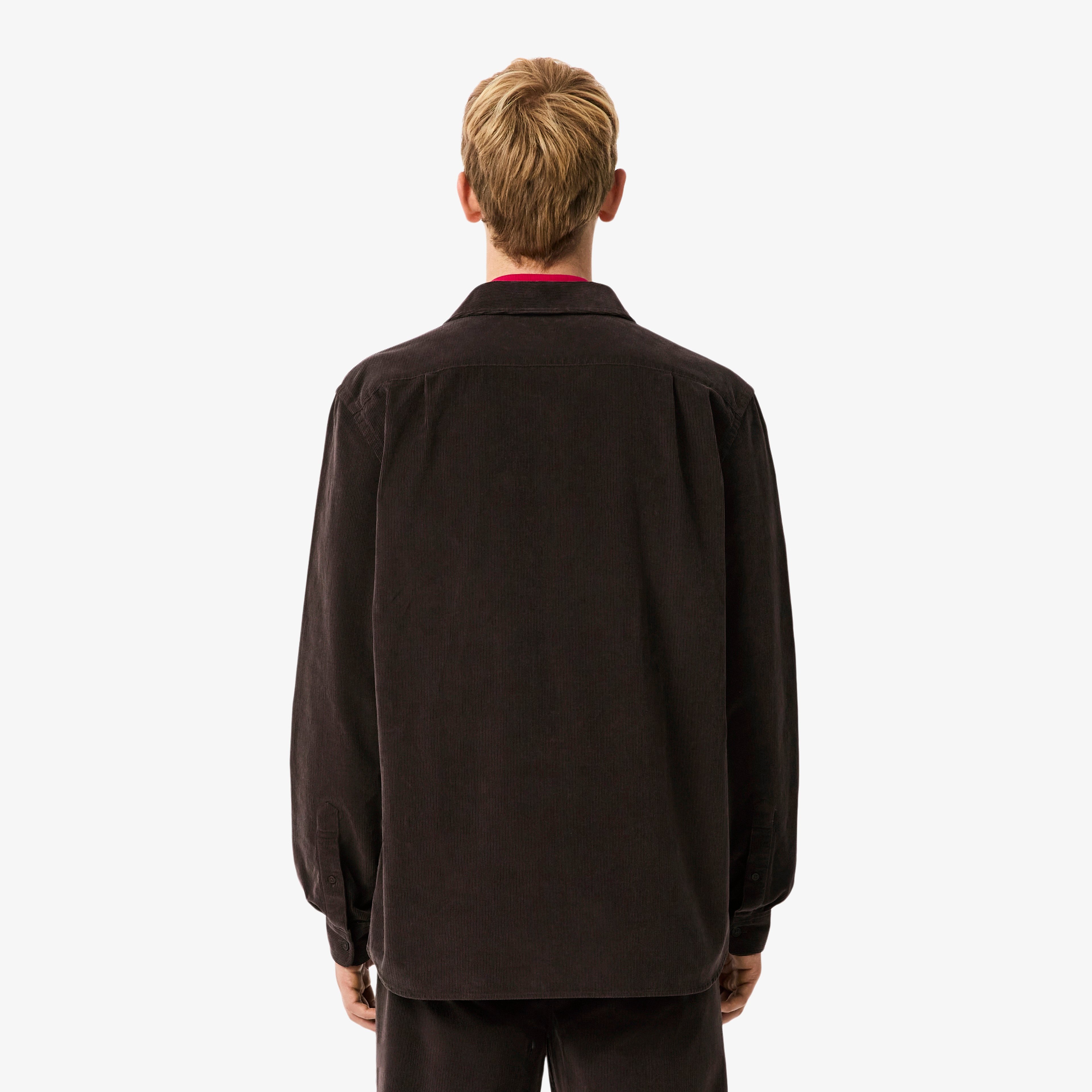 Erkek Regular Fit Kadife Kahverengi Gömlek