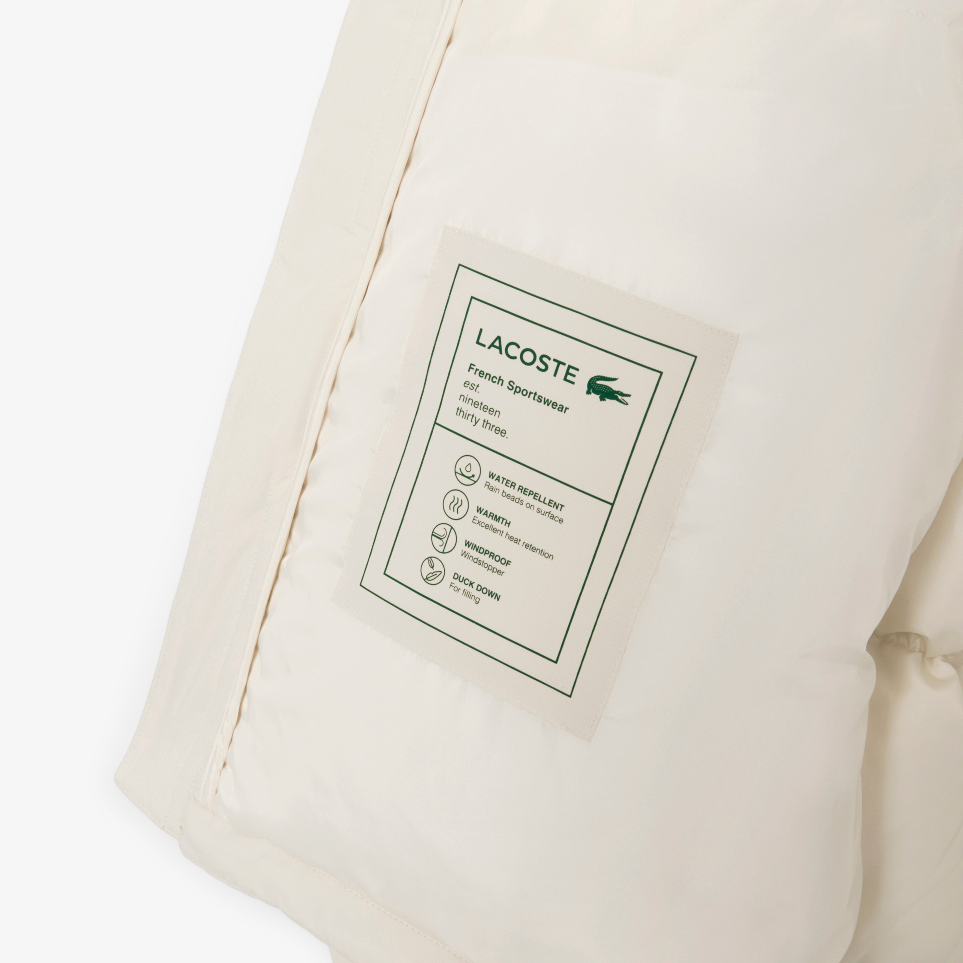 Erkek Relaxed Fit Kapüşonlu Krem Mont