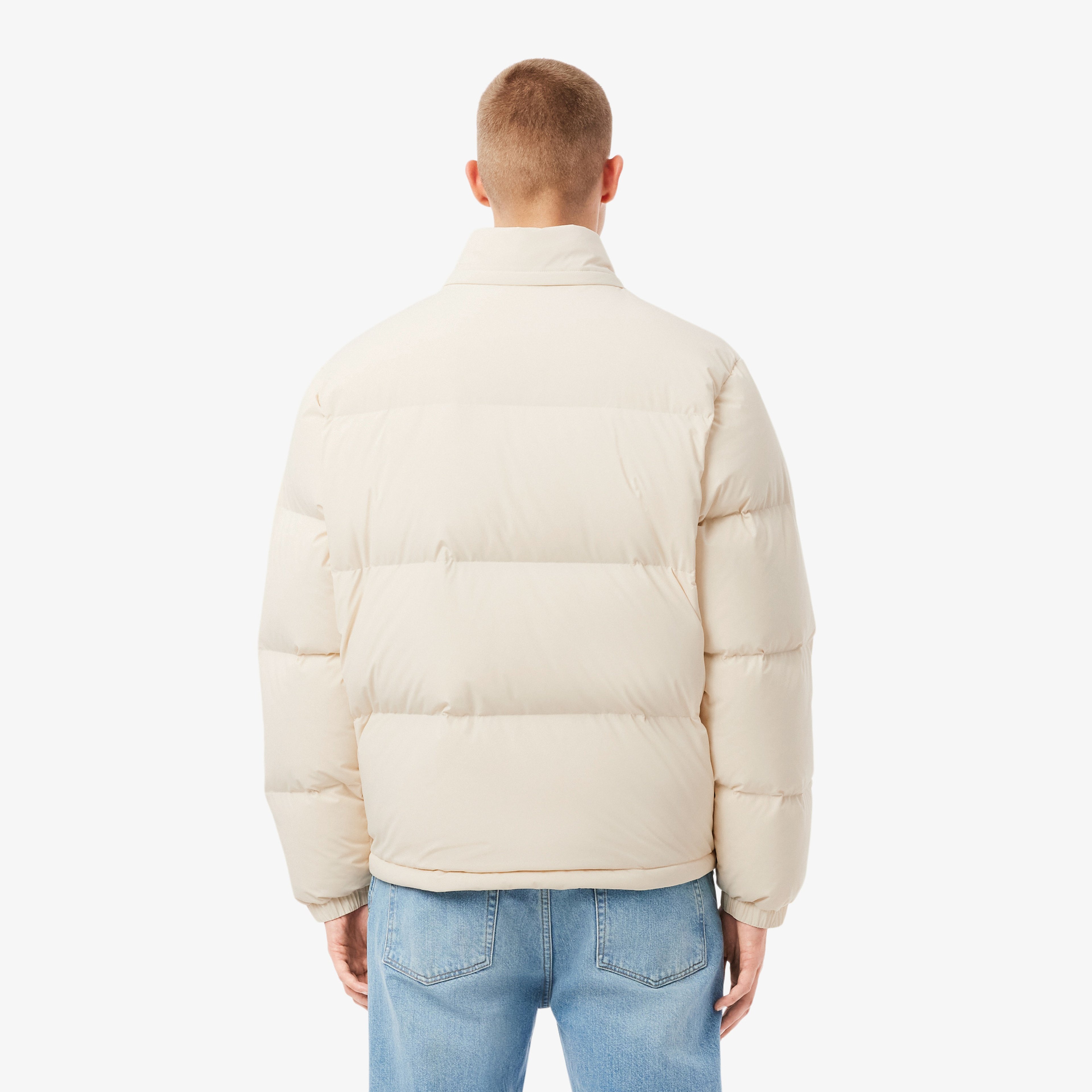 Erkek Relaxed Fit Kapüşonlu Krem Mont