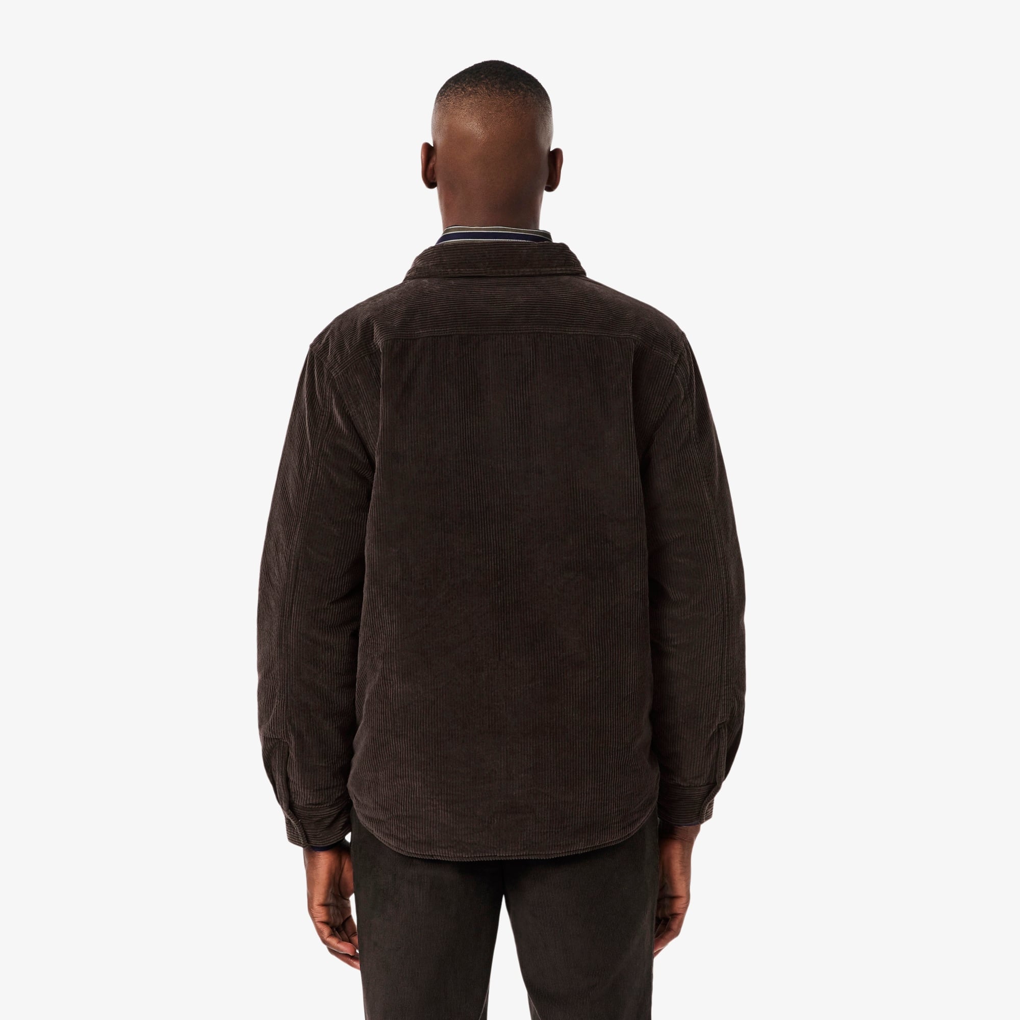 Erkek Relaxed Fit Kadife Kahverengi Dış Gömlek