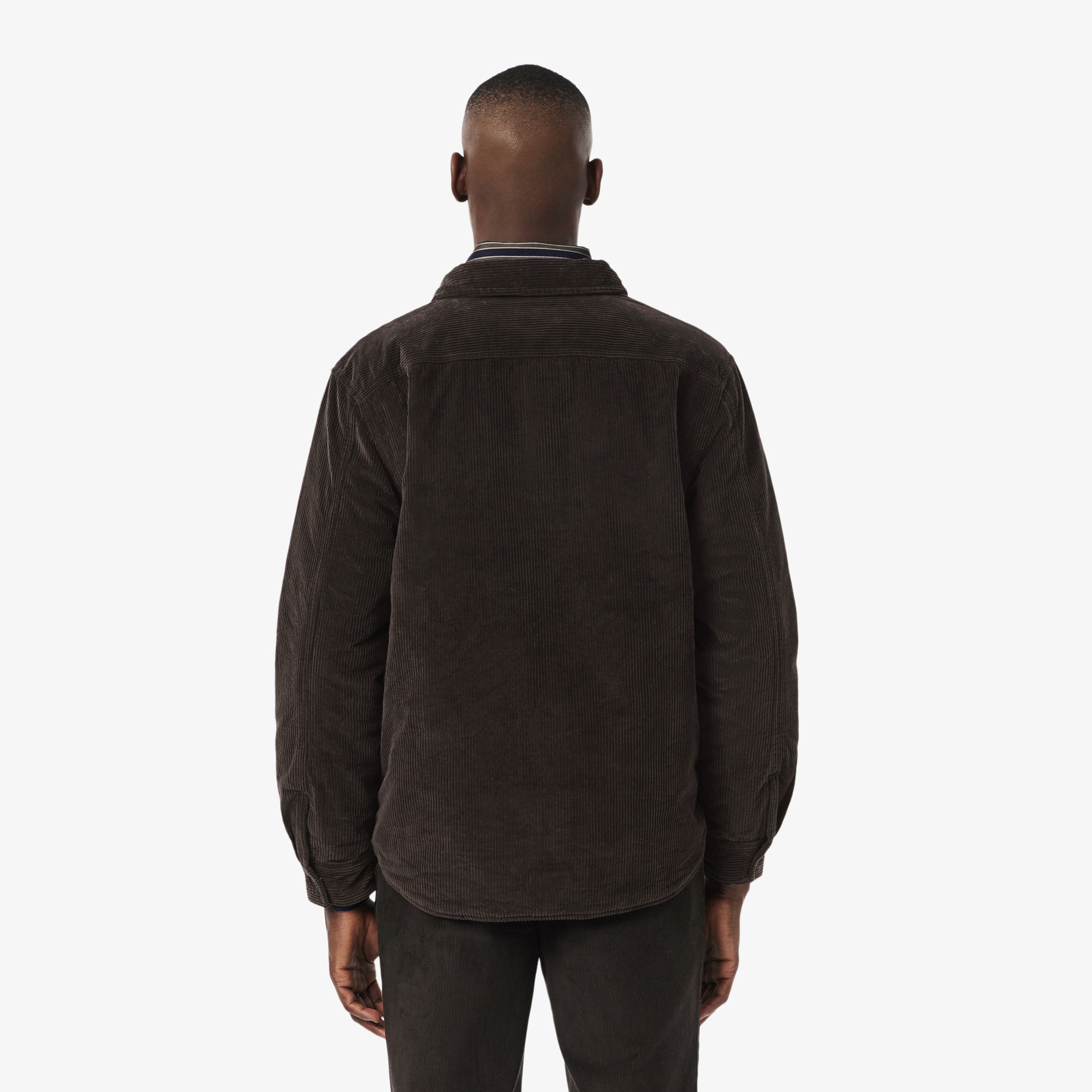 Erkek Relaxed Fit Kadife Kahverengi Dış Gömlek