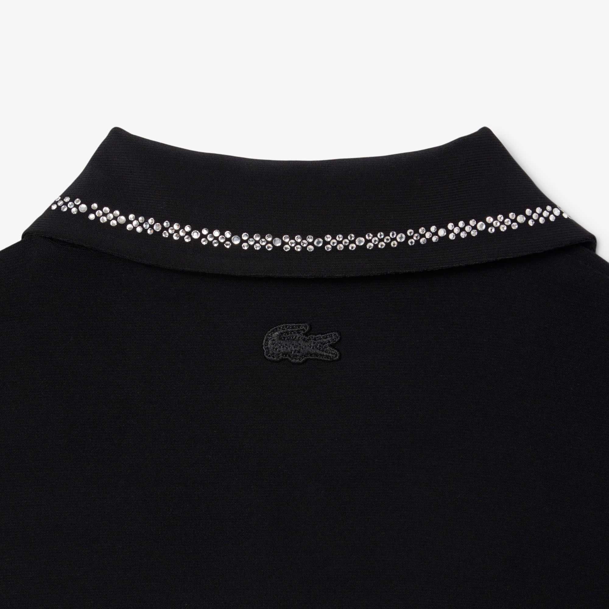 Kadın Slim Fit Kısa Kollu Polo Yaka Siyah Elbise