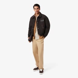 Erkek Regular Fit Kareli Krem Gömlek Kahverengi