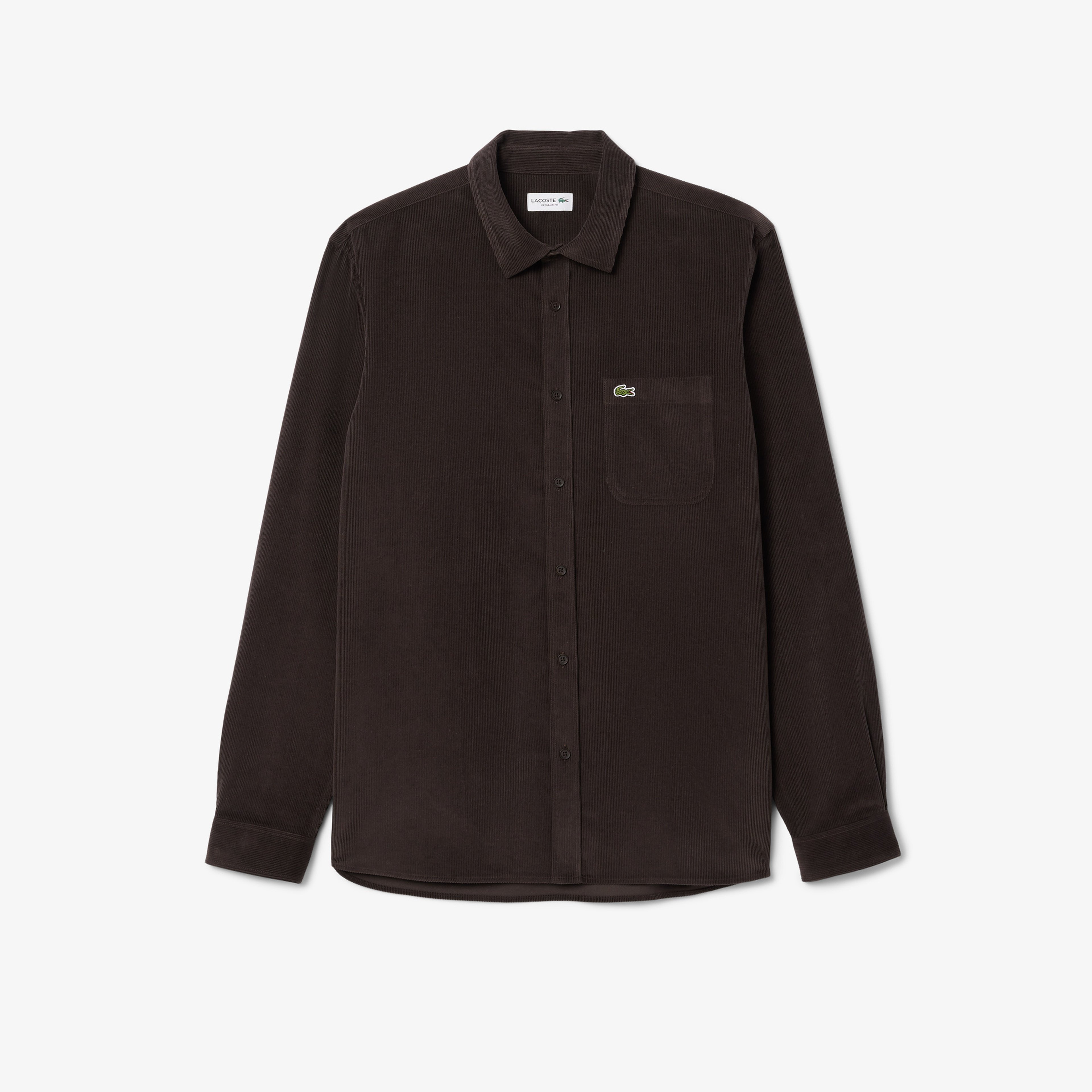 Erkek Regular Fit Kadife Kahverengi Gömlek