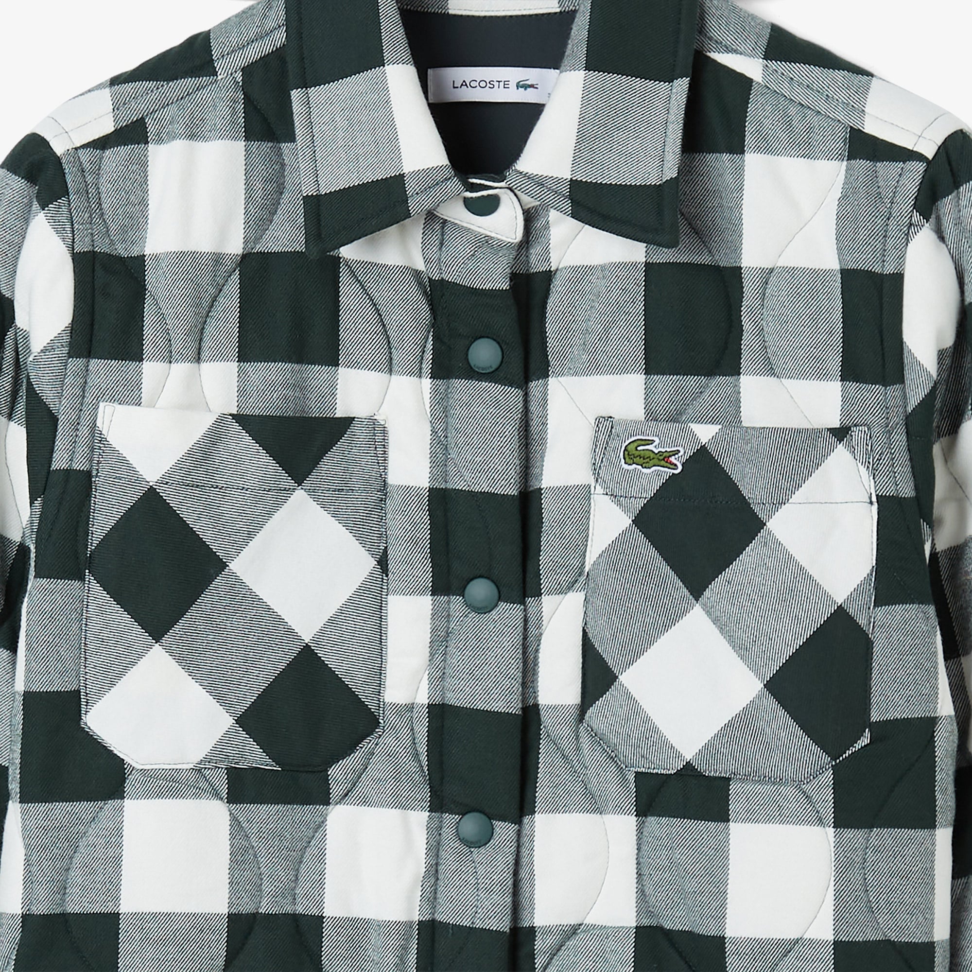 Kadın Relaxed Fit Ekose Koyu Yeşil Dış Gömlek