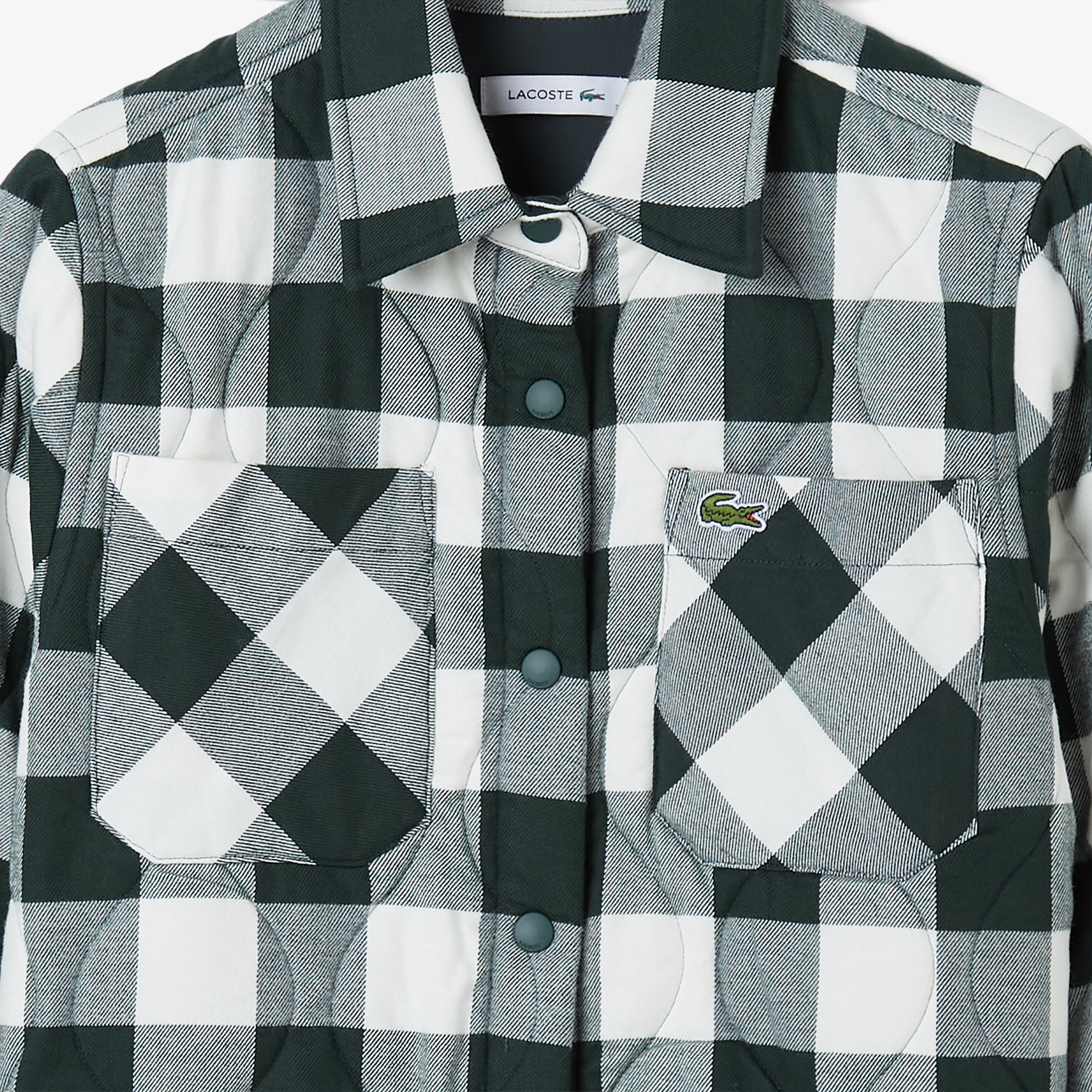 Kadın Relaxed Fit Ekose Koyu Yeşil Dış Gömlek