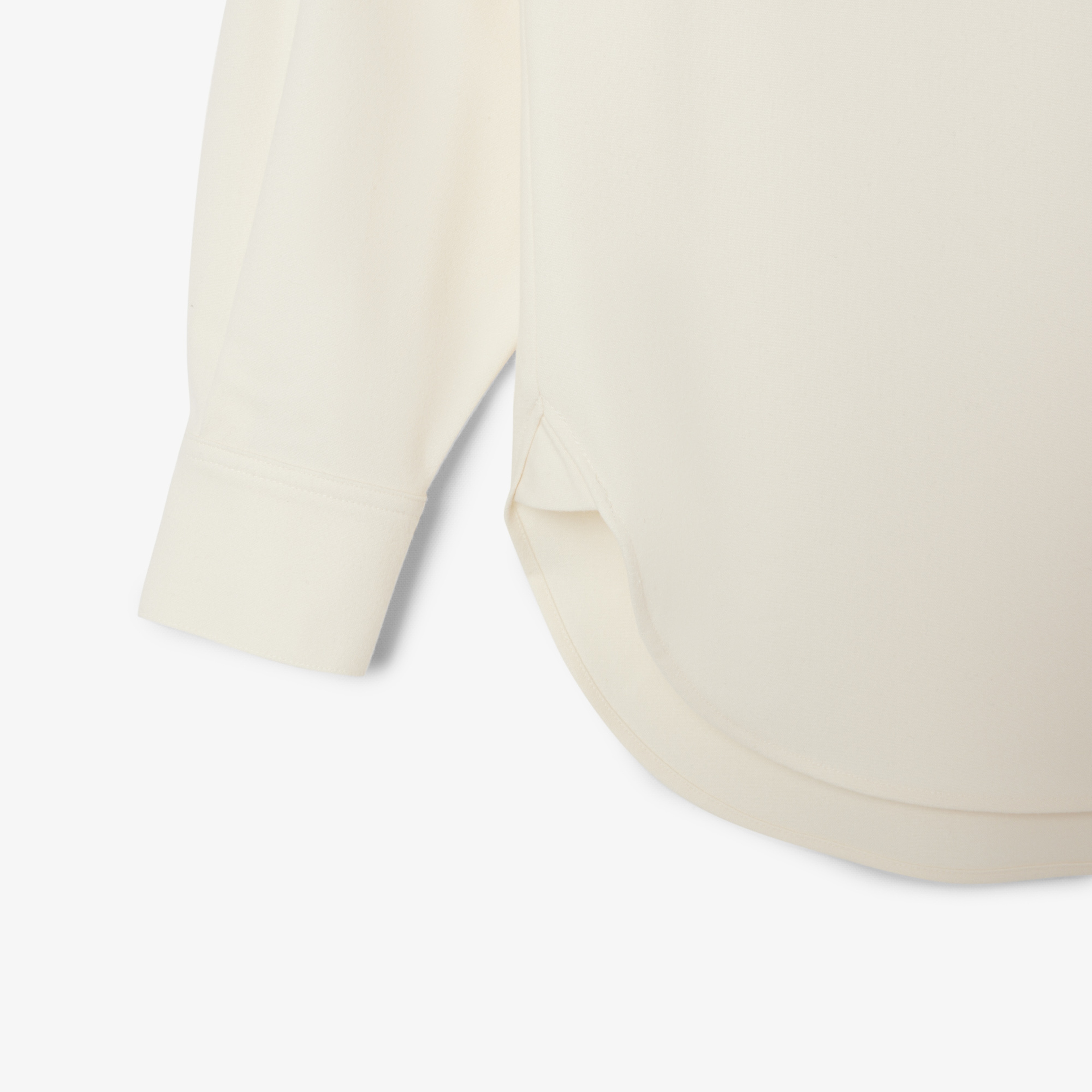 Kadın Oversize Fit Polo Yaka Krem Bluz