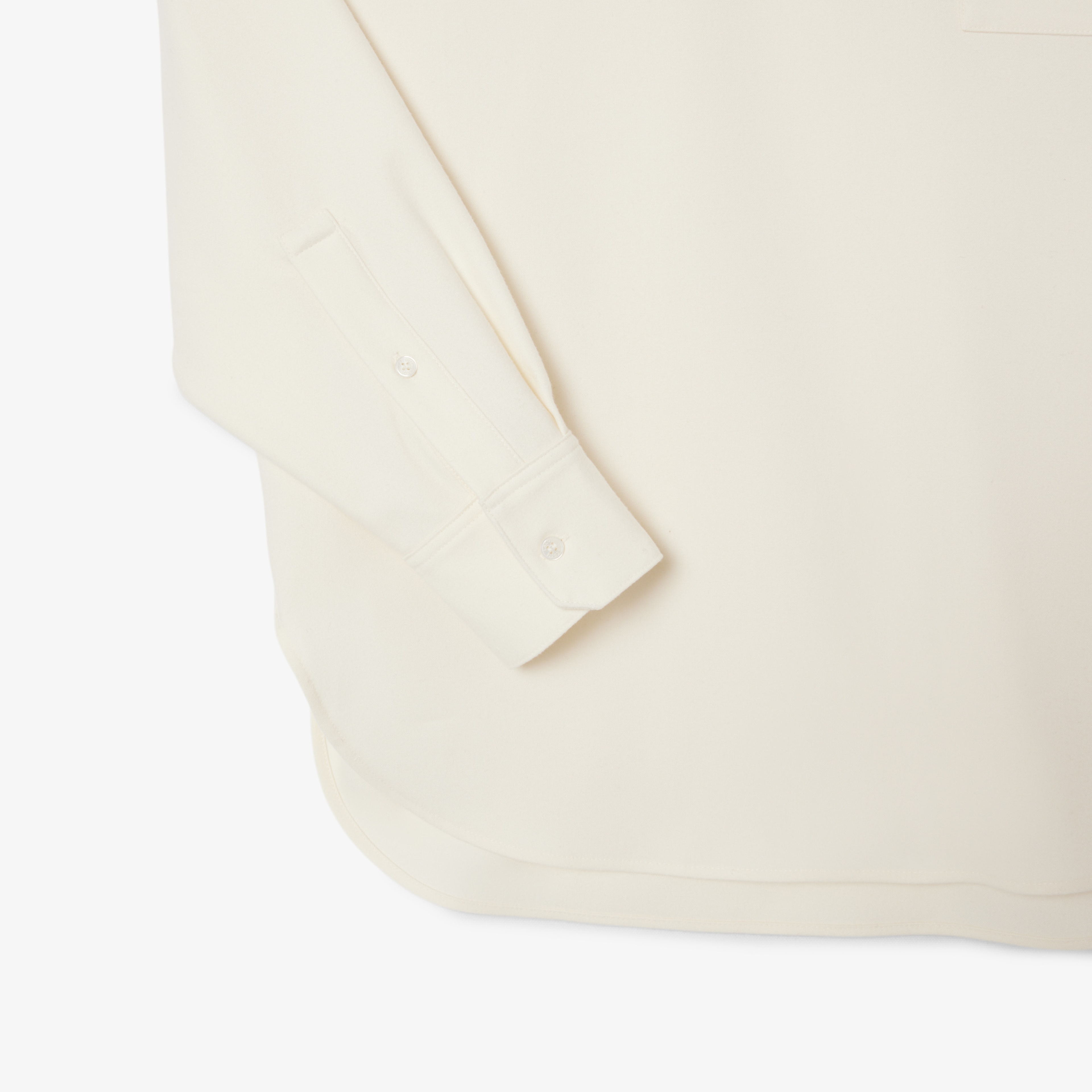 Kadın Oversize Fit Polo Yaka Krem Bluz