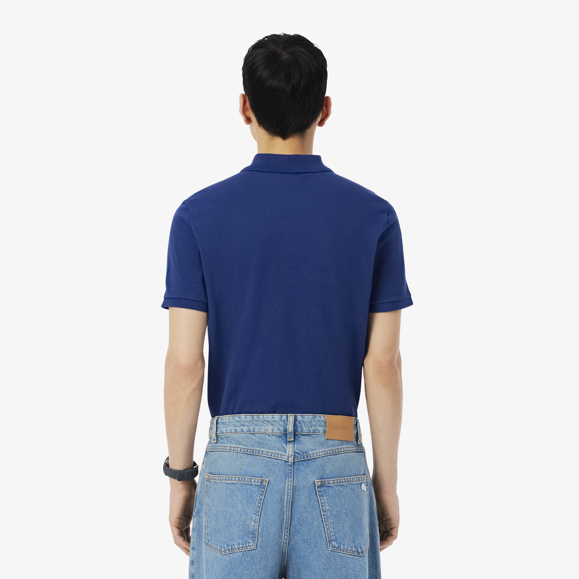 L.12.12 Erkek Slim Fit Koyu Mavi Polo