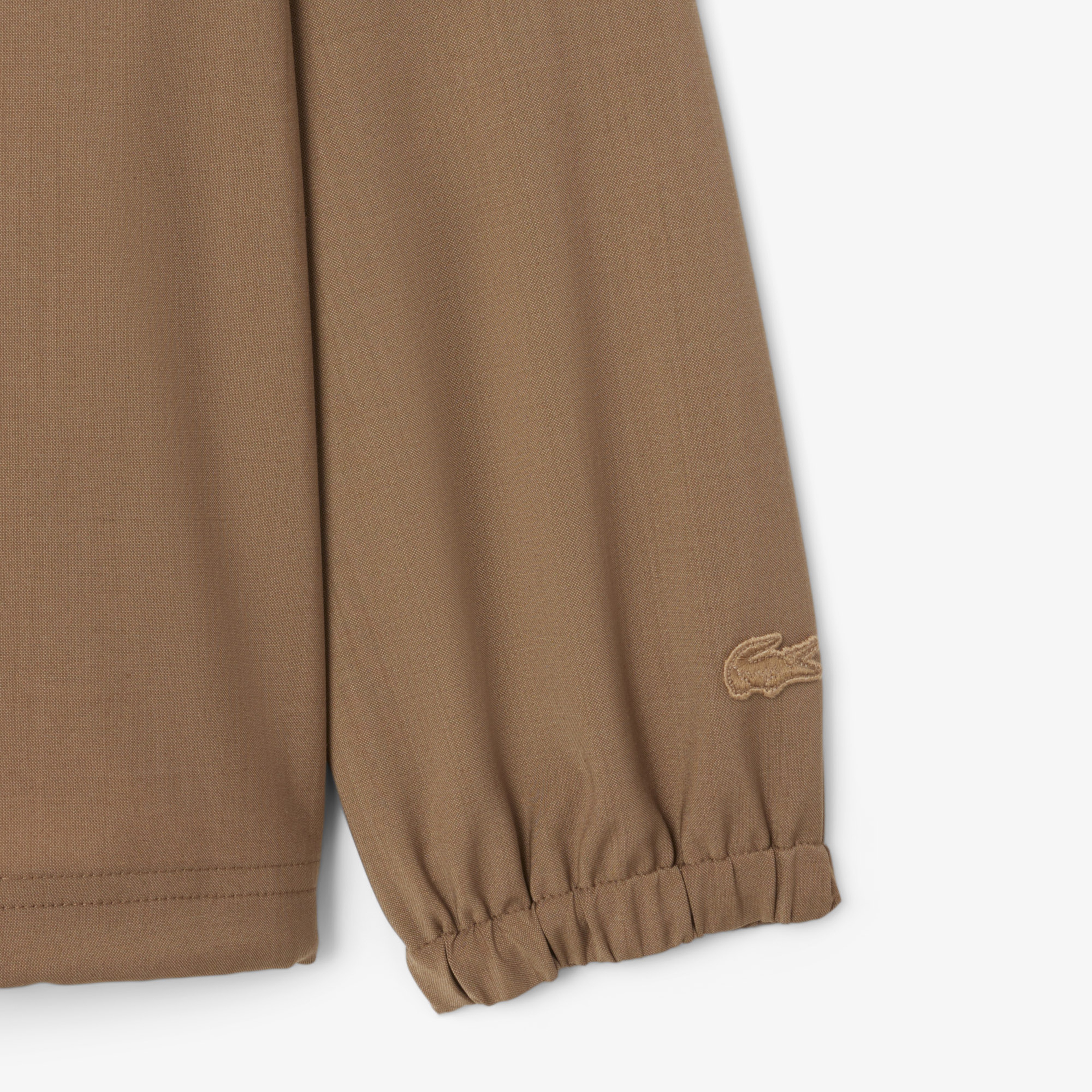 Kadın Oversize Fit Yarım Fermuarlı Kahverengi Ceket