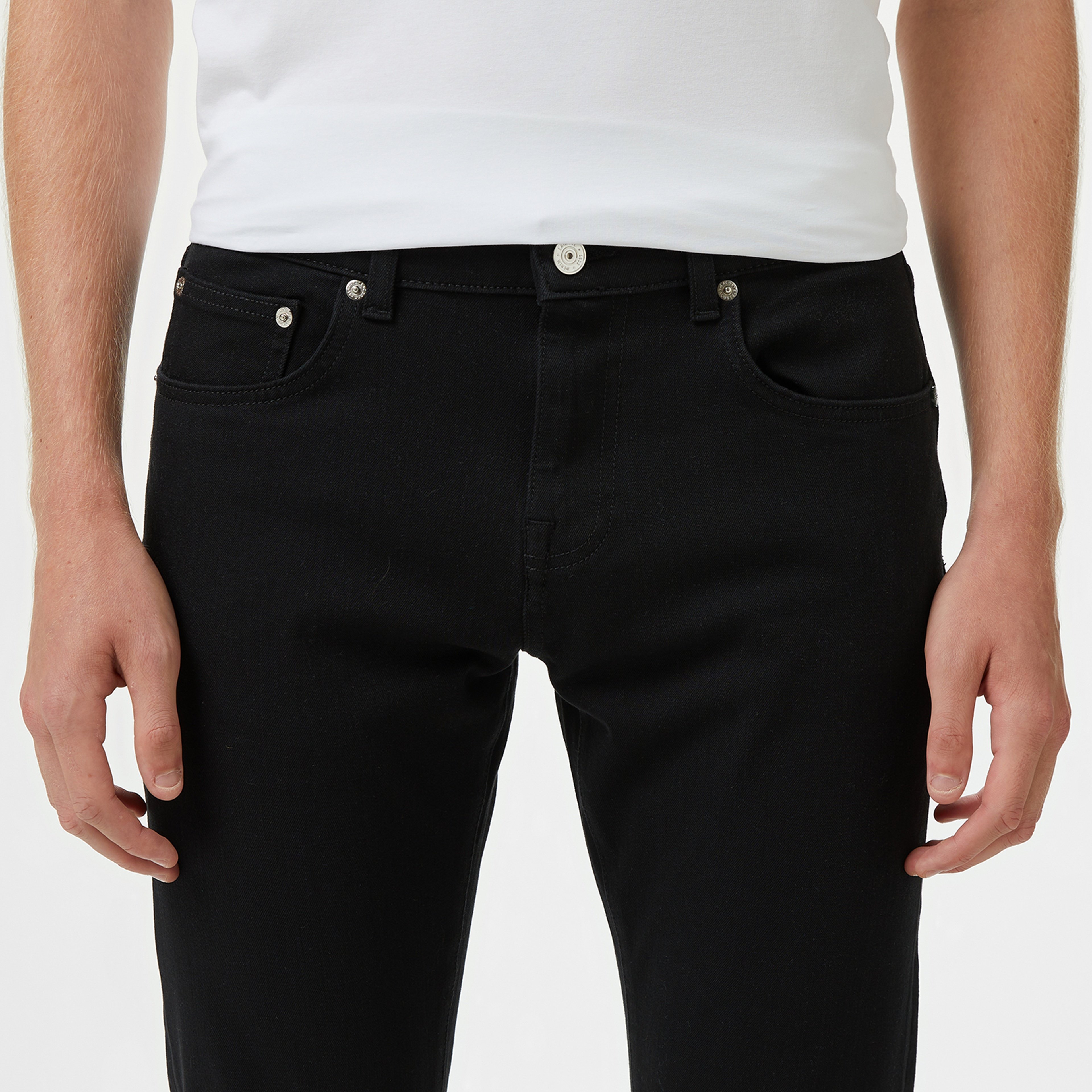 Erkek Slim Fit Siyah Jean Pantolon