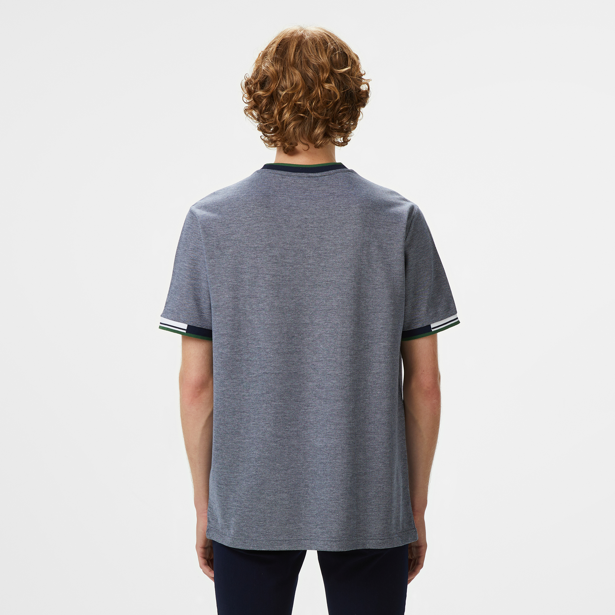 Lacoste Erkek Regular Fit Bisiklet Yaka Lacivert T-Shirt görsel 2