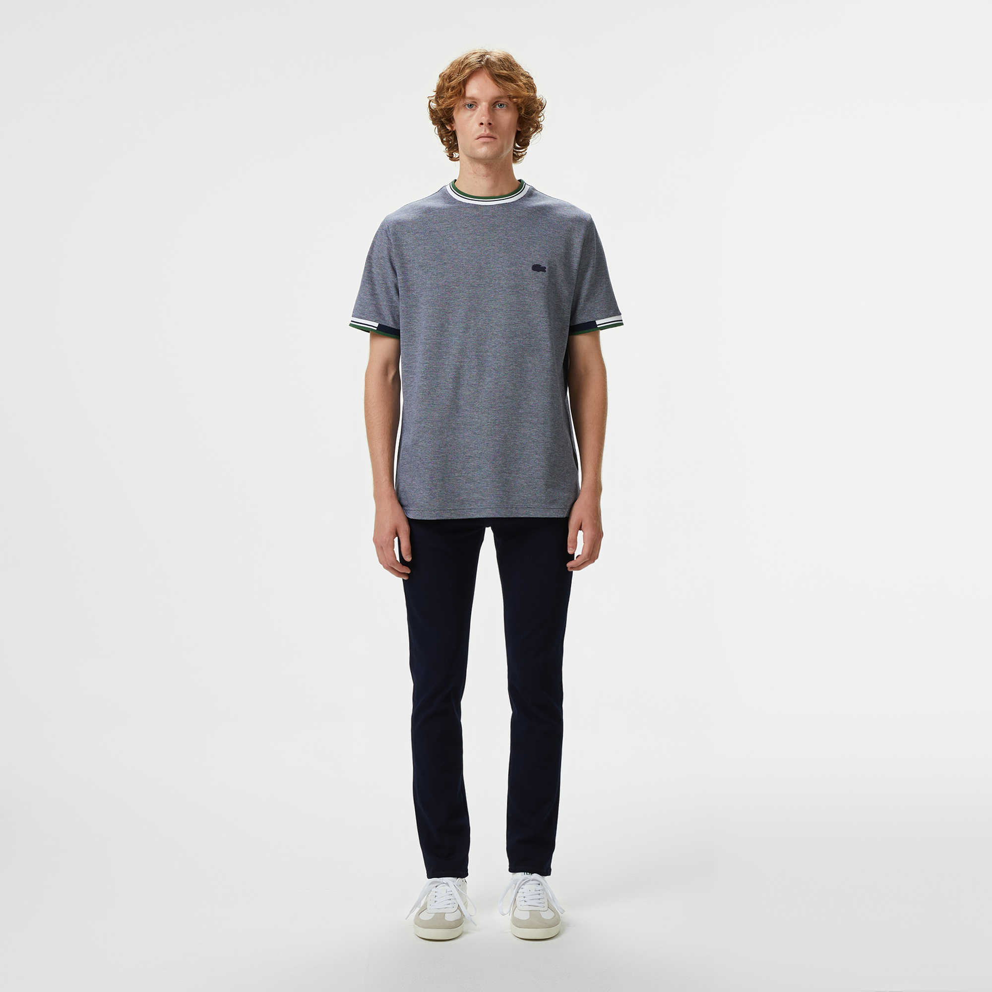 Lacoste Erkek Regular Fit Bisiklet Yaka Lacivert T-Shirt görsel 4