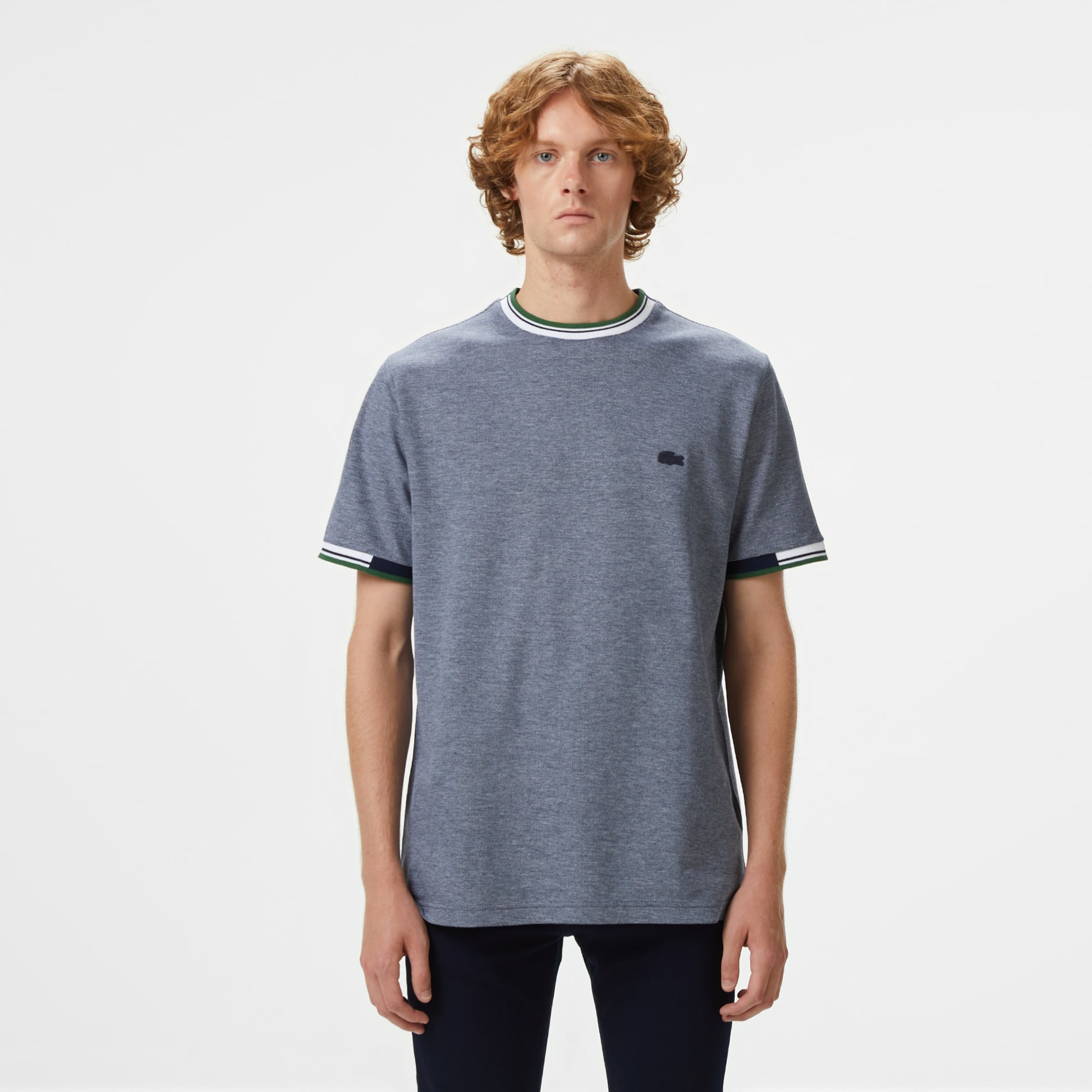 Lacoste Erkek Regular Fit Bisiklet Yaka Lacivert T-Shirt