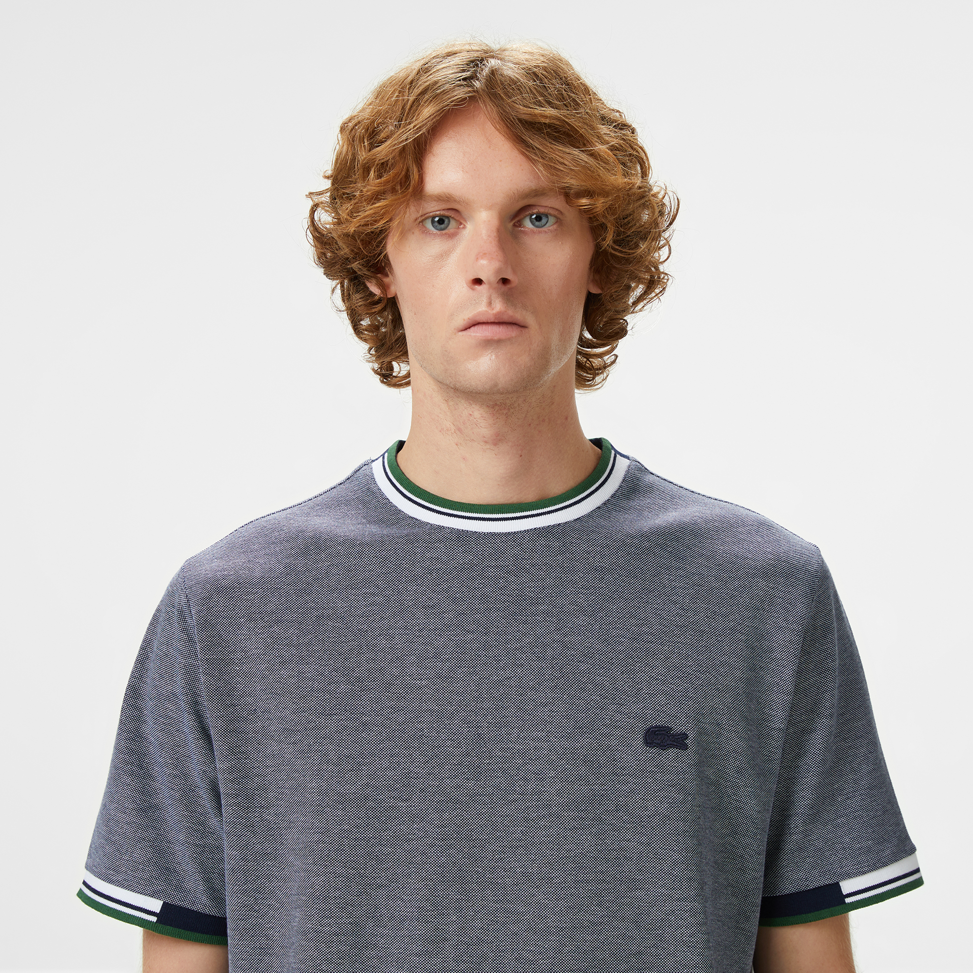 Lacoste Erkek Regular Fit Bisiklet Yaka Lacivert T-Shirt görsel 5