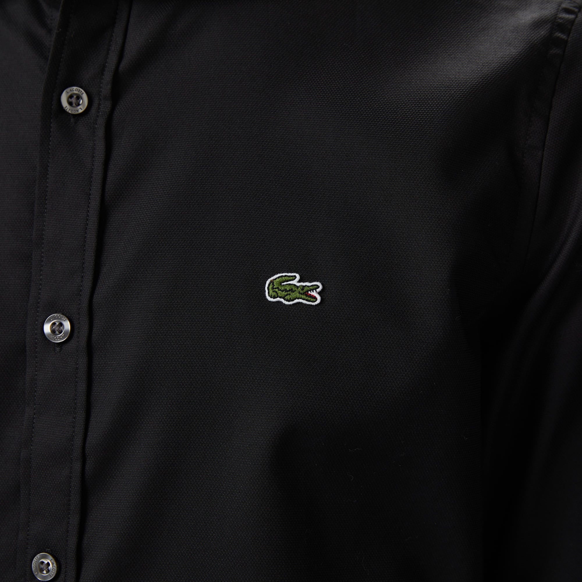 Erkek Slim Fit Siyah Gömlek