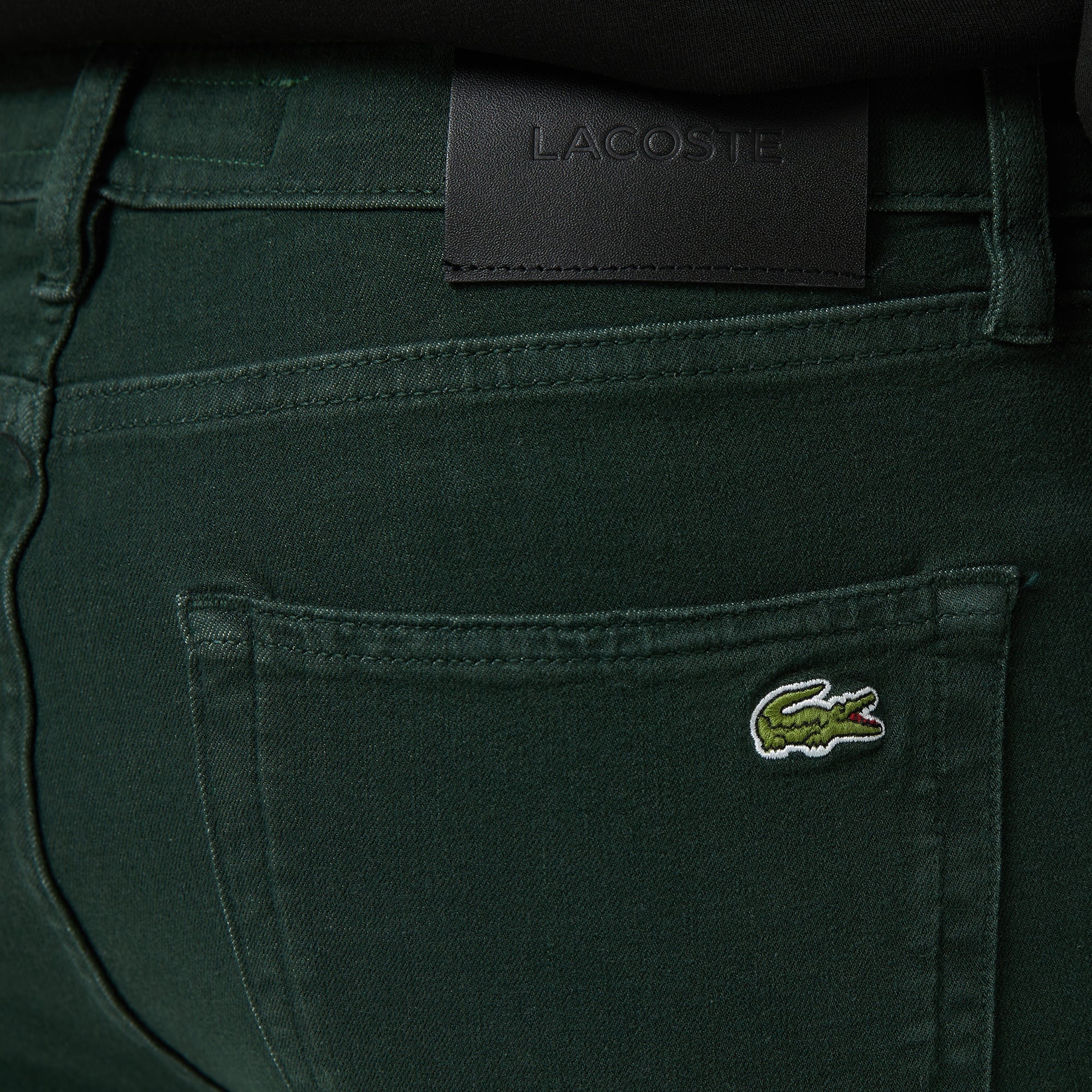Lacoste Erkek Slim Fit Koyu Yeşil Jean Pantolon