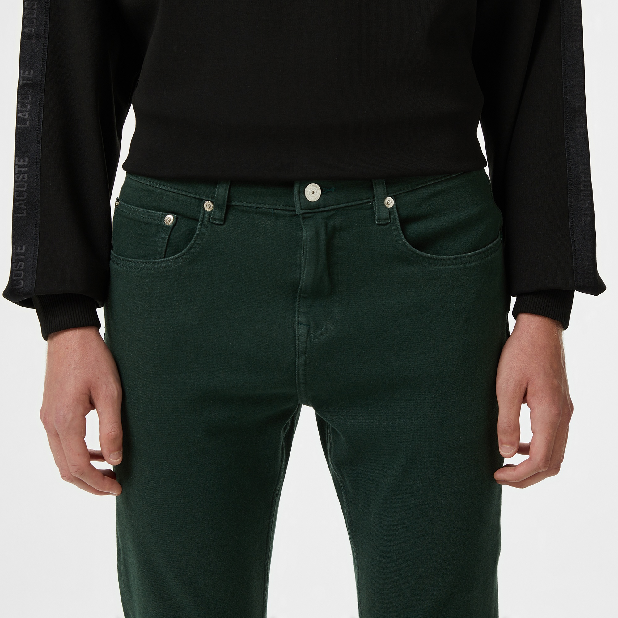 Lacoste Erkek Slim Fit Koyu Yeşil Jean Pantolon