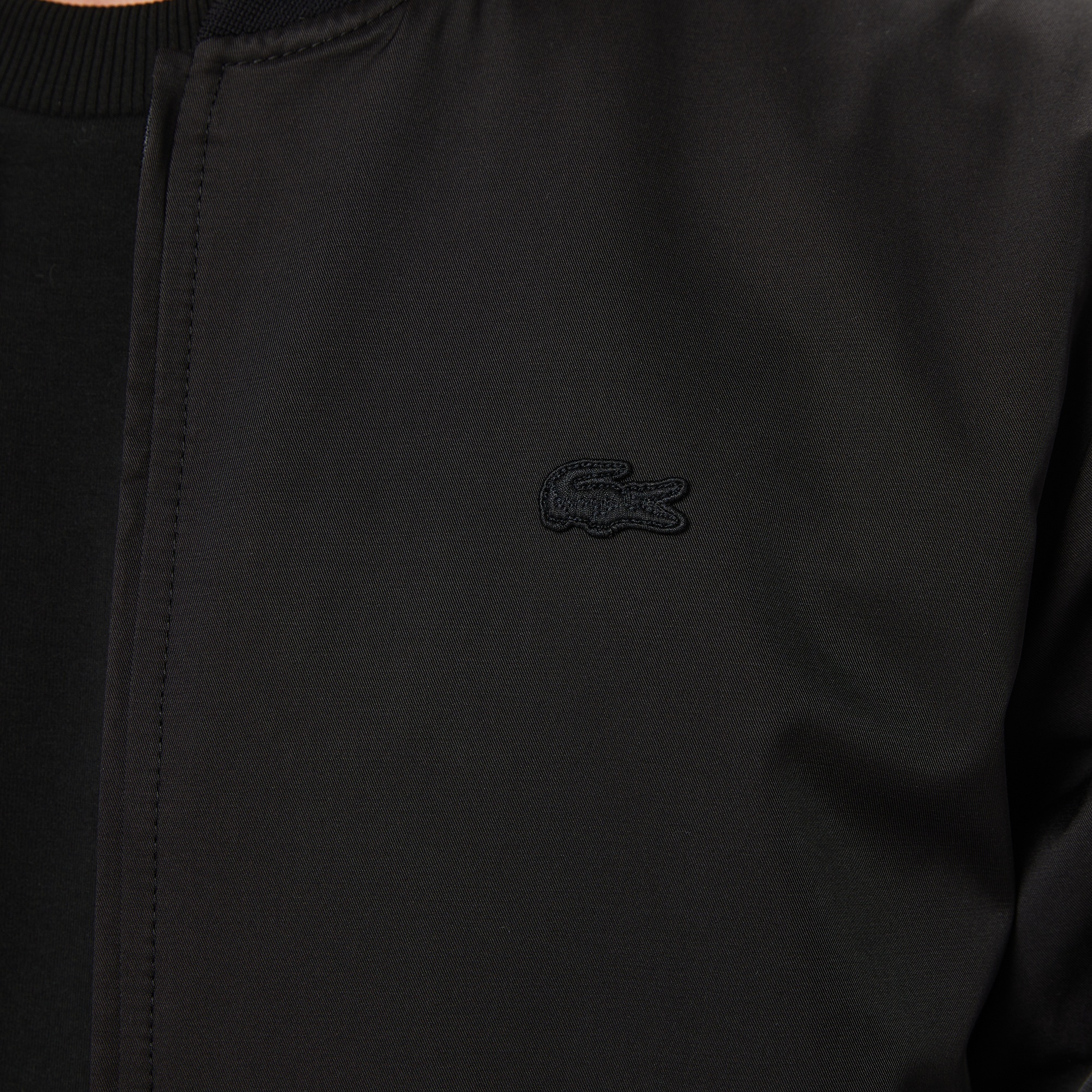 Erkek Dik Yaka Siyah Bomber Ceket