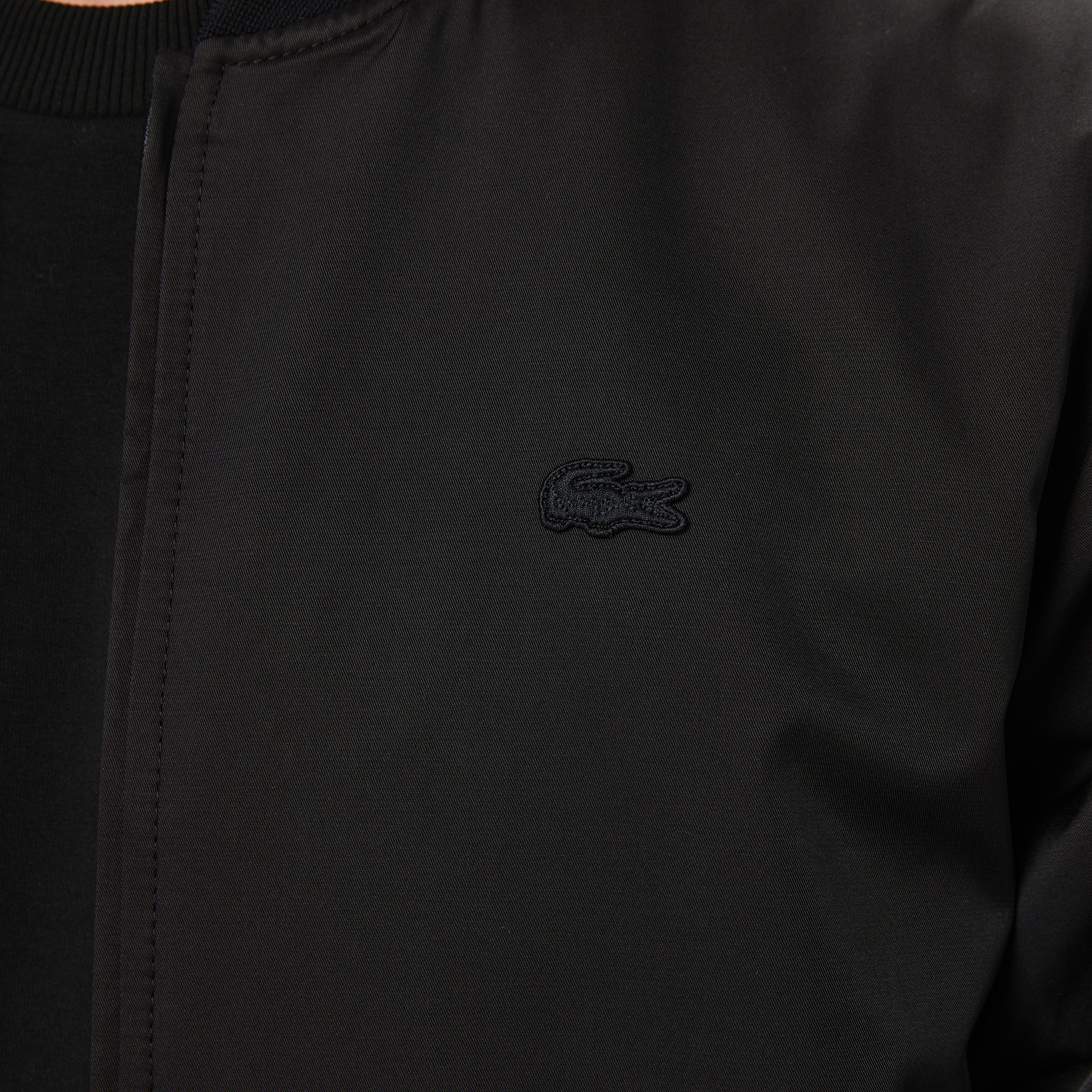 Erkek Dik Yaka Siyah Bomber Ceket