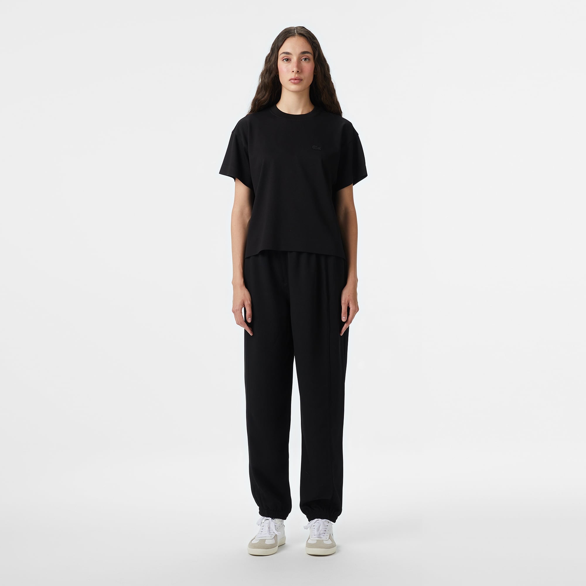 Kadın Loose Fit Bisiklet Yaka Siyah T-Shirt