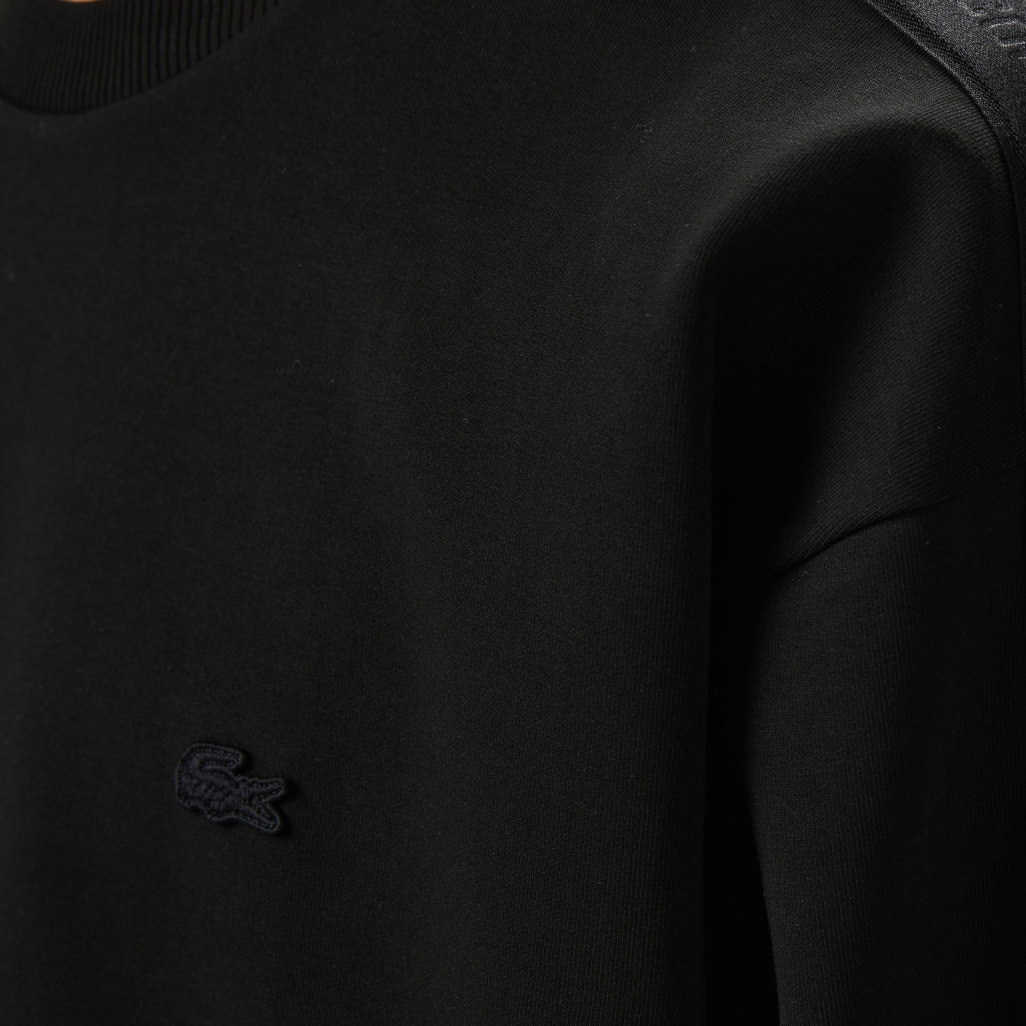 Erkek Relaxed Fit Bisiklet Yaka Siyah Sweatshirt