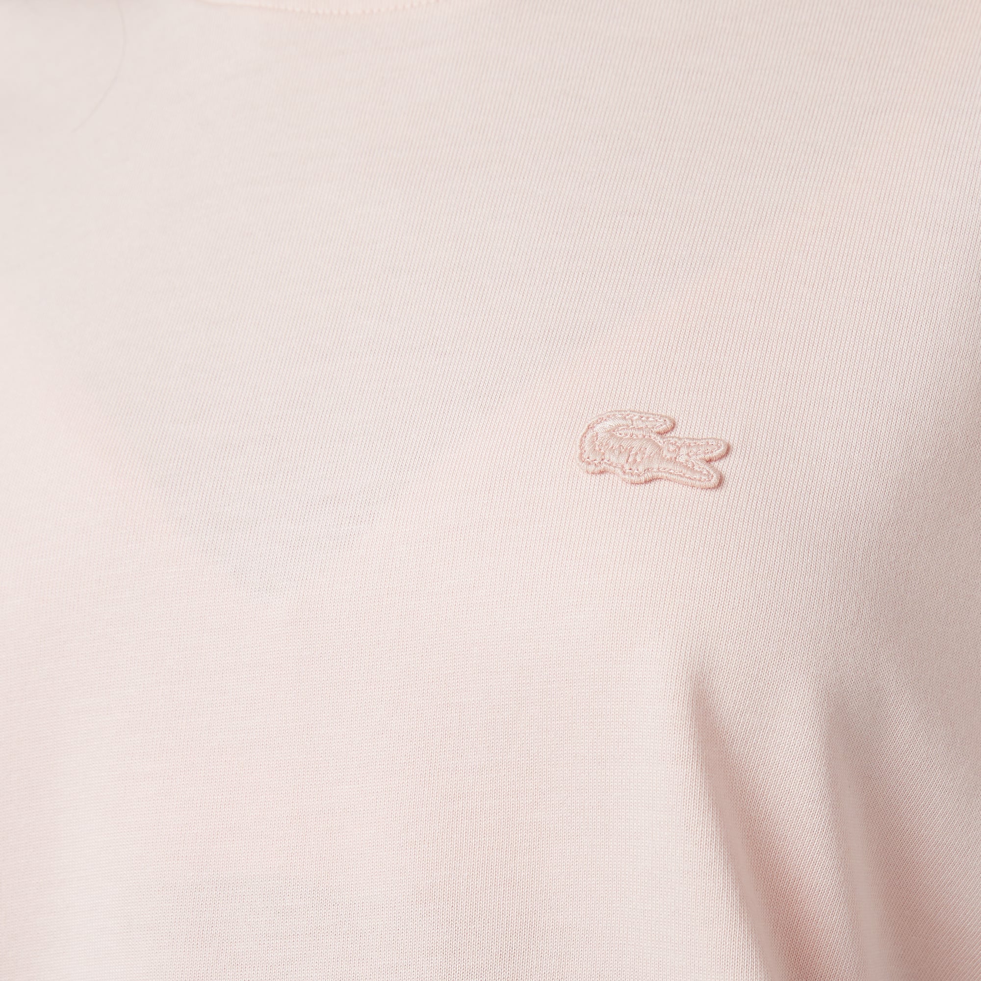 Lacoste Kadın Loose Fit Bisiklet Yaka Pembe T-Shirt görsel 7