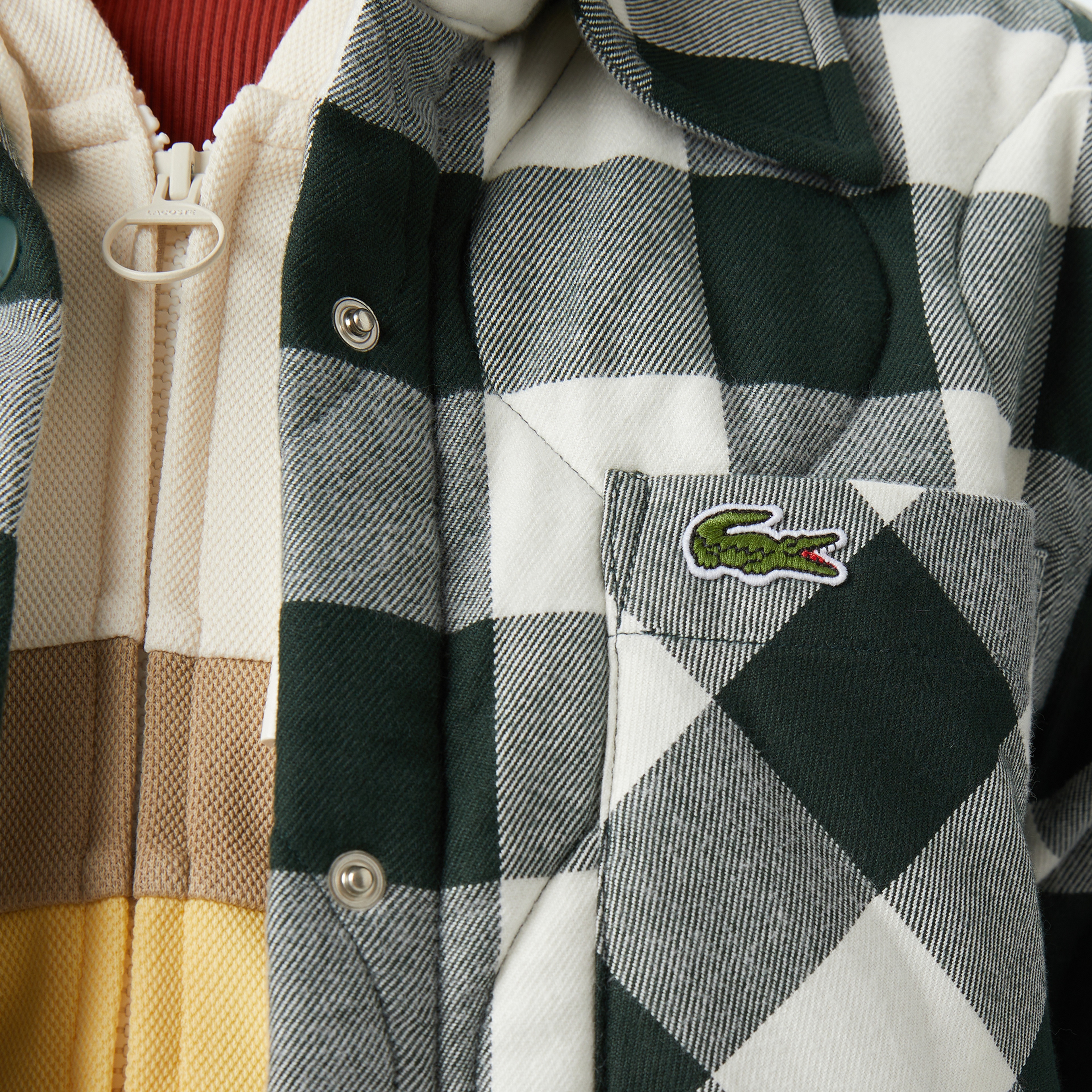 Kadın Relaxed Fit Ekose Koyu Yeşil Dış Gömlek