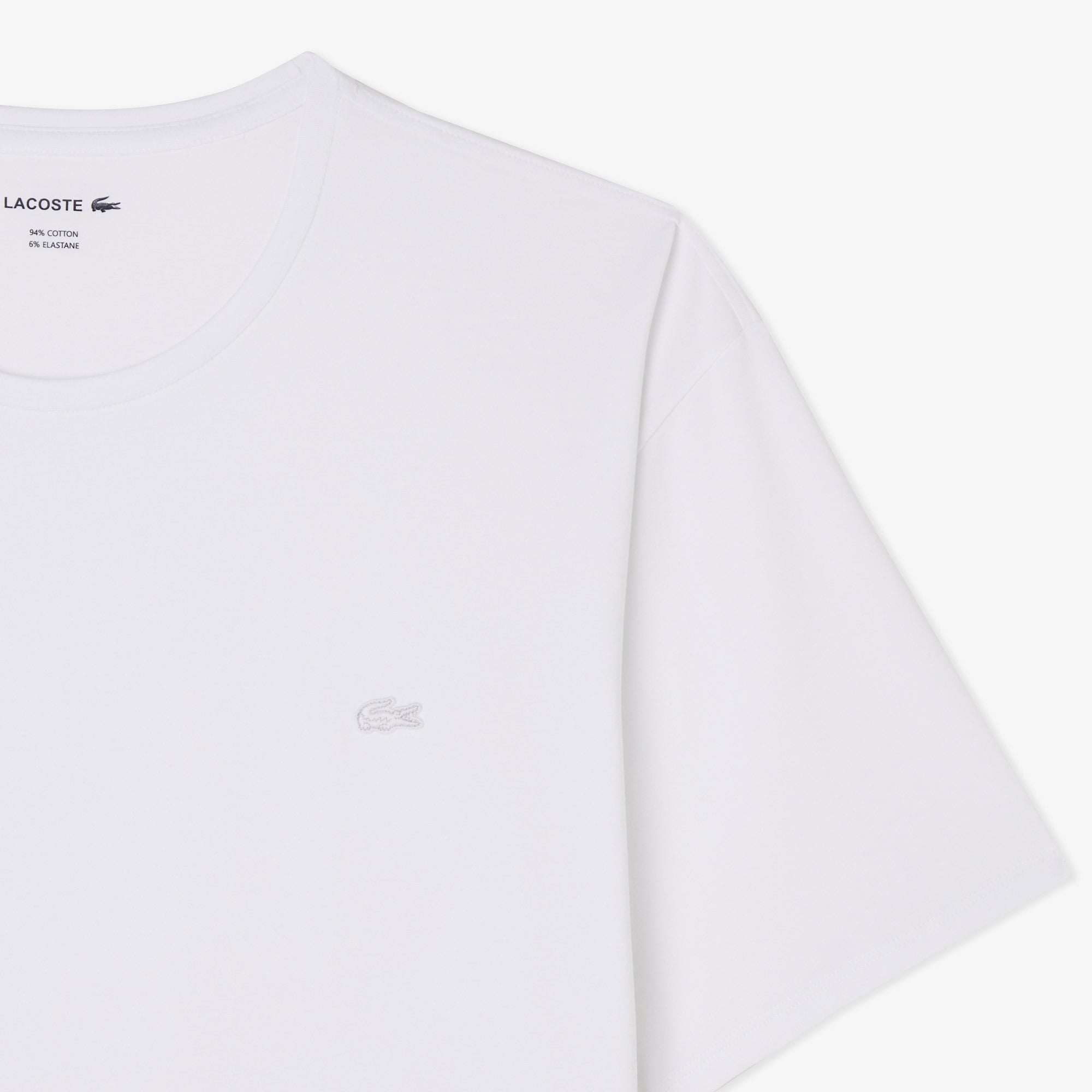 Erkek Slim Fit Bisiklet Yaka Beyaz T-Shirt