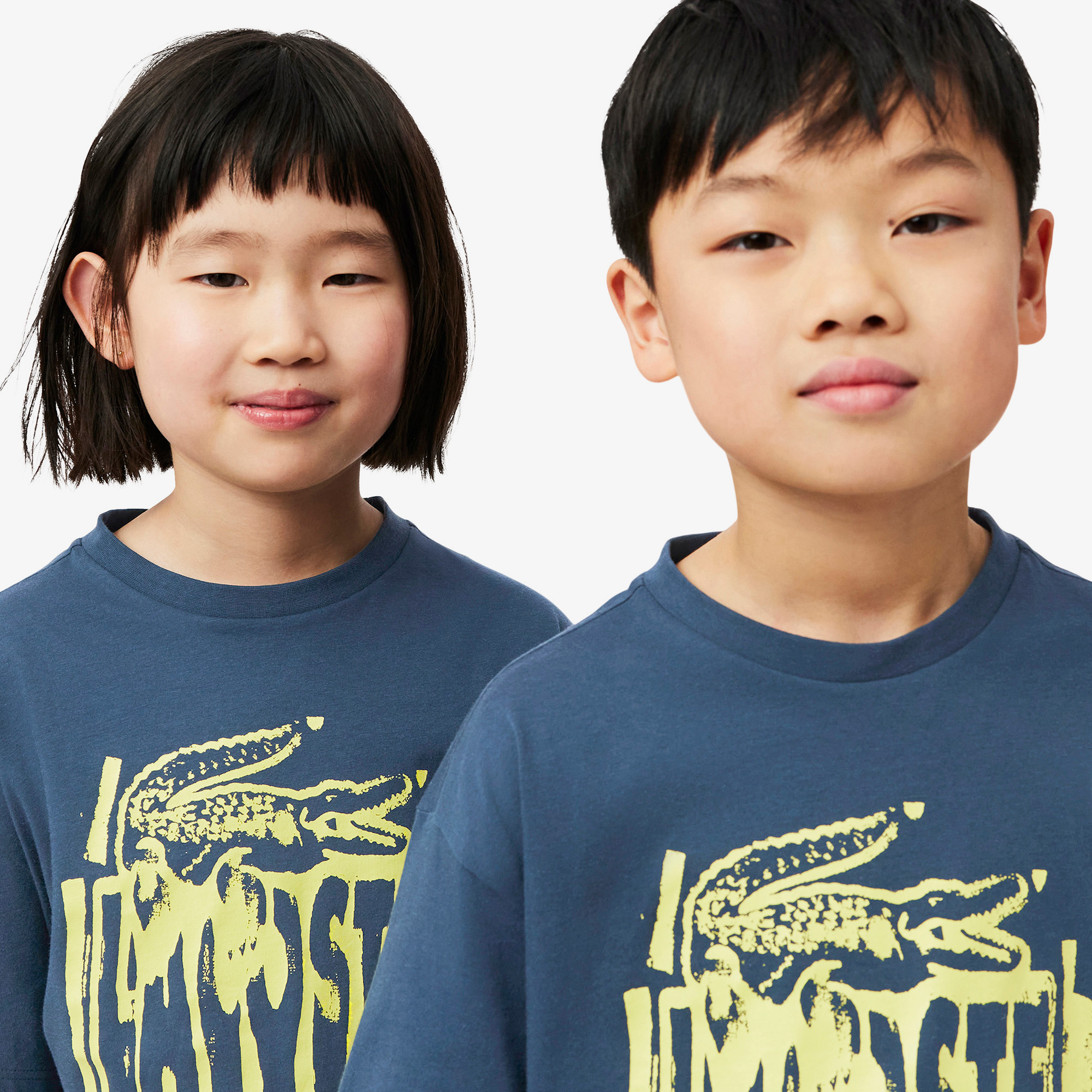 Lacoste Çocuk Bisiklet Yaka Baskılı Lacivert T-Shirt görsel 2