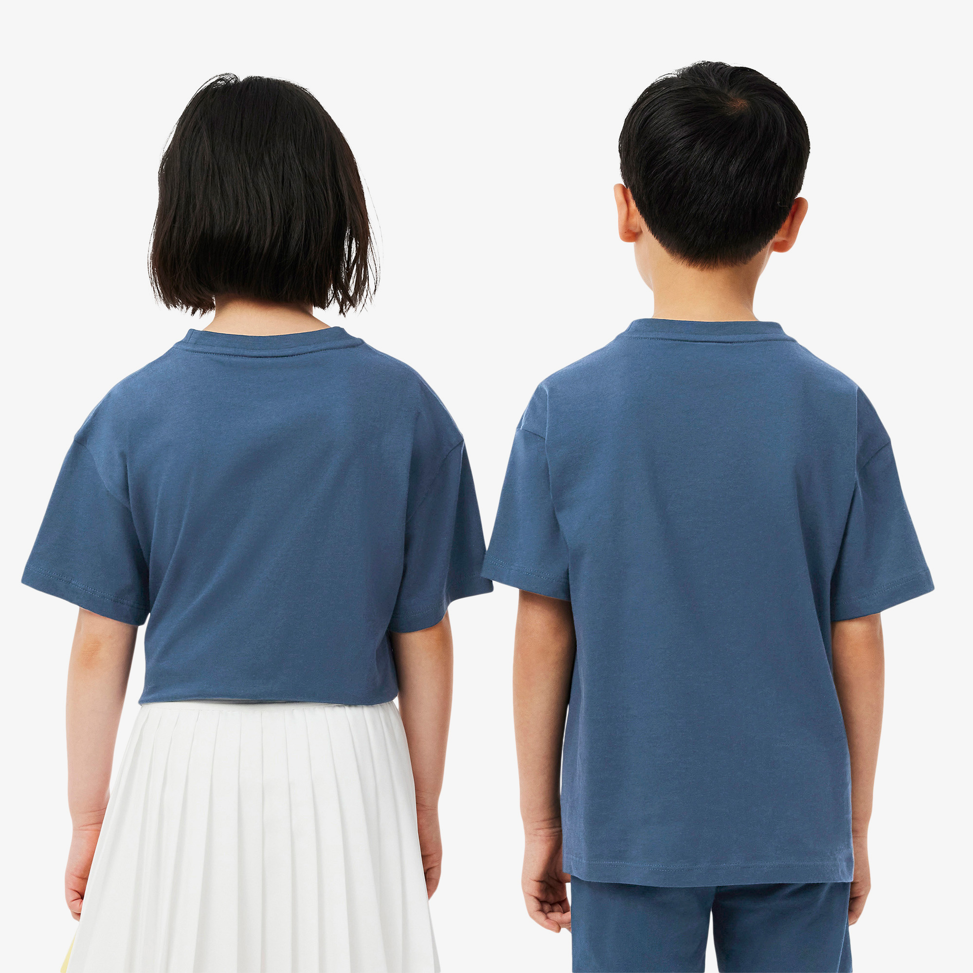 Lacoste Çocuk Bisiklet Yaka Baskılı Lacivert T-Shirt görsel 3