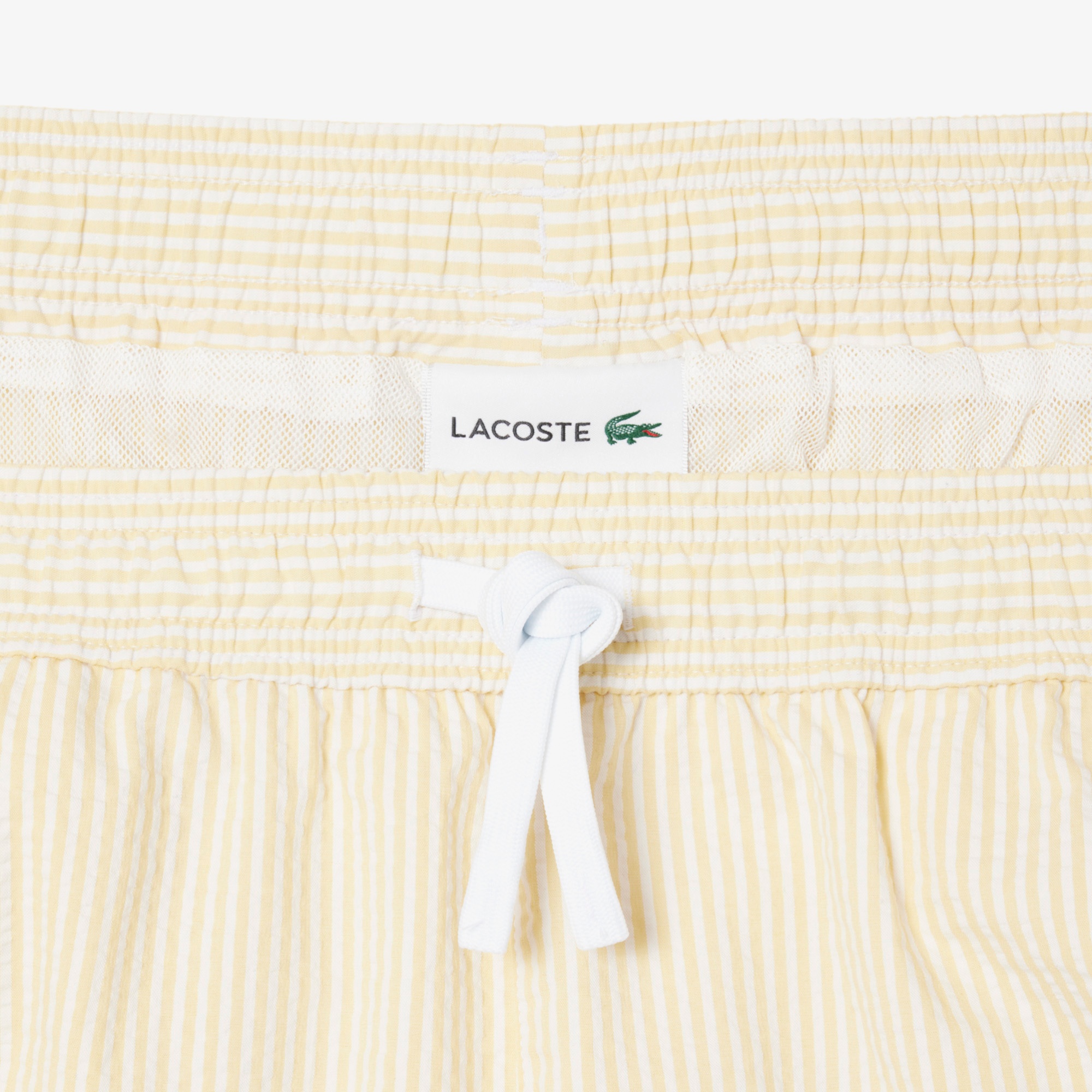 Lacoste Erkek Çizgili Sarı Mayo