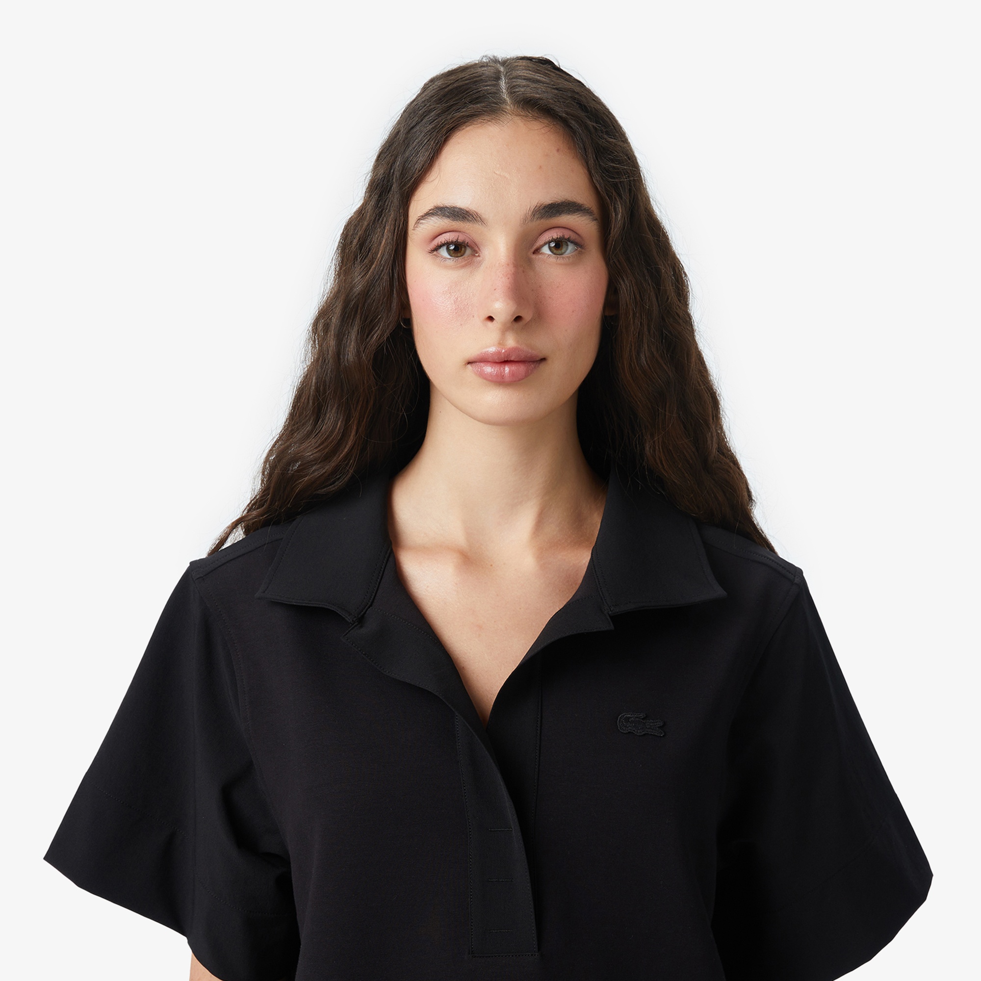 Kadın Truvakar Kollu Siyah Polo