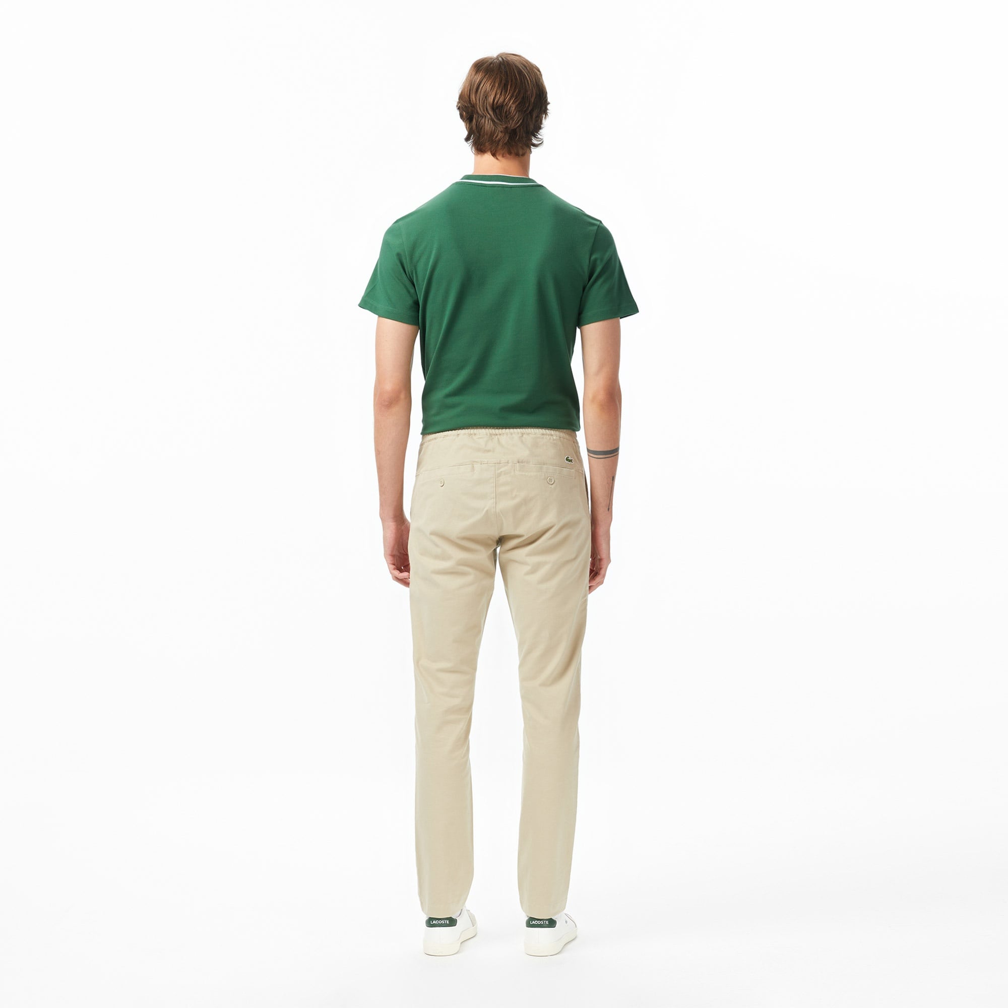 Erkek Slim Fit Kahverengi Chino Pantolon