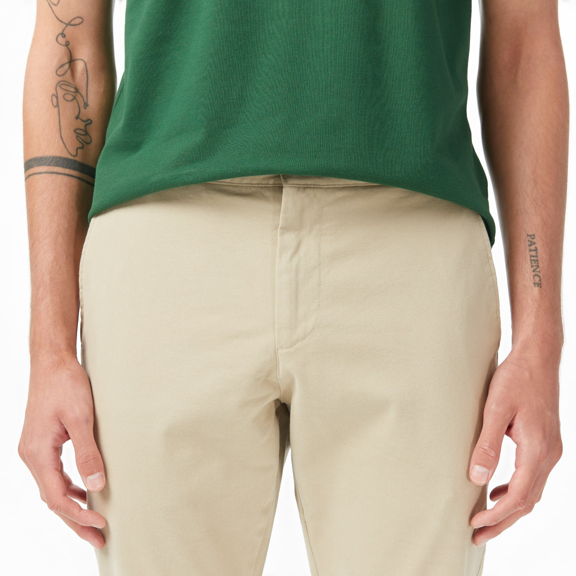 Erkek Slim Fit Kahverengi Chino Pantolon