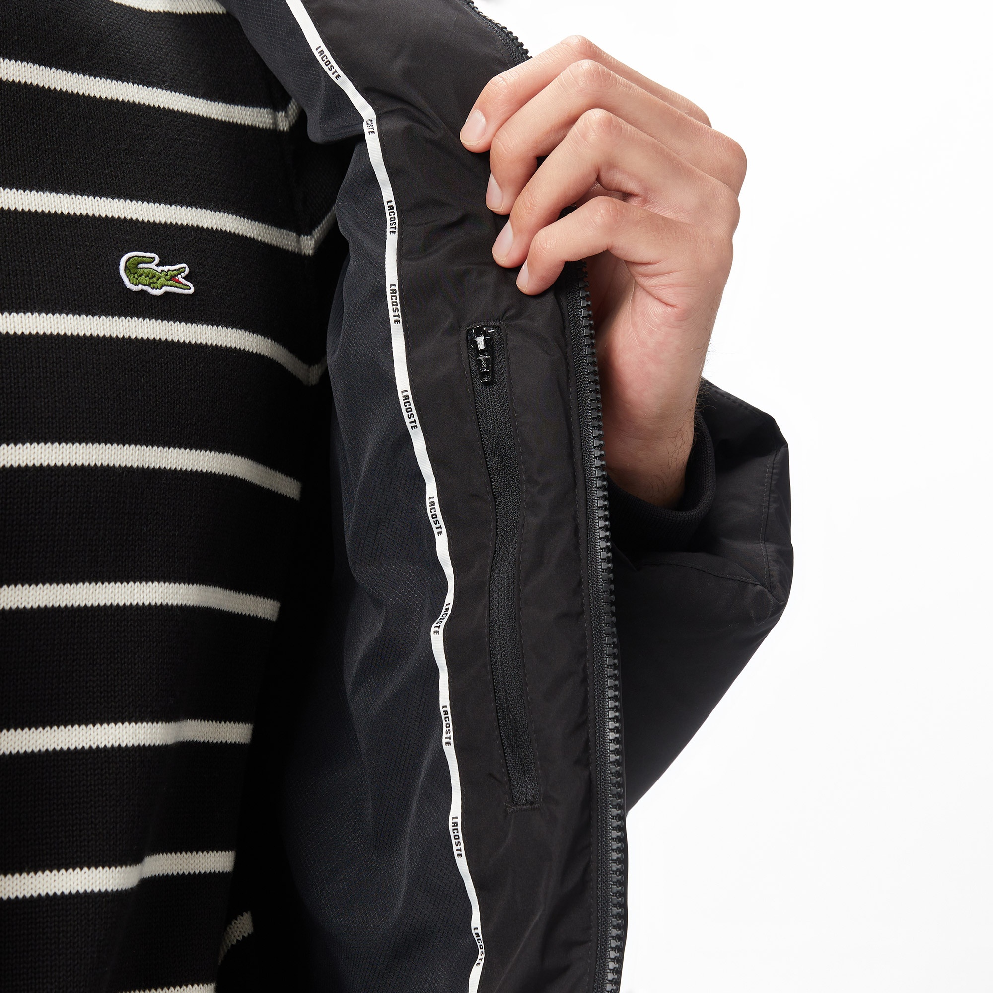 Erkek Relaxed Fit Kapüşonlu Siyah Mont