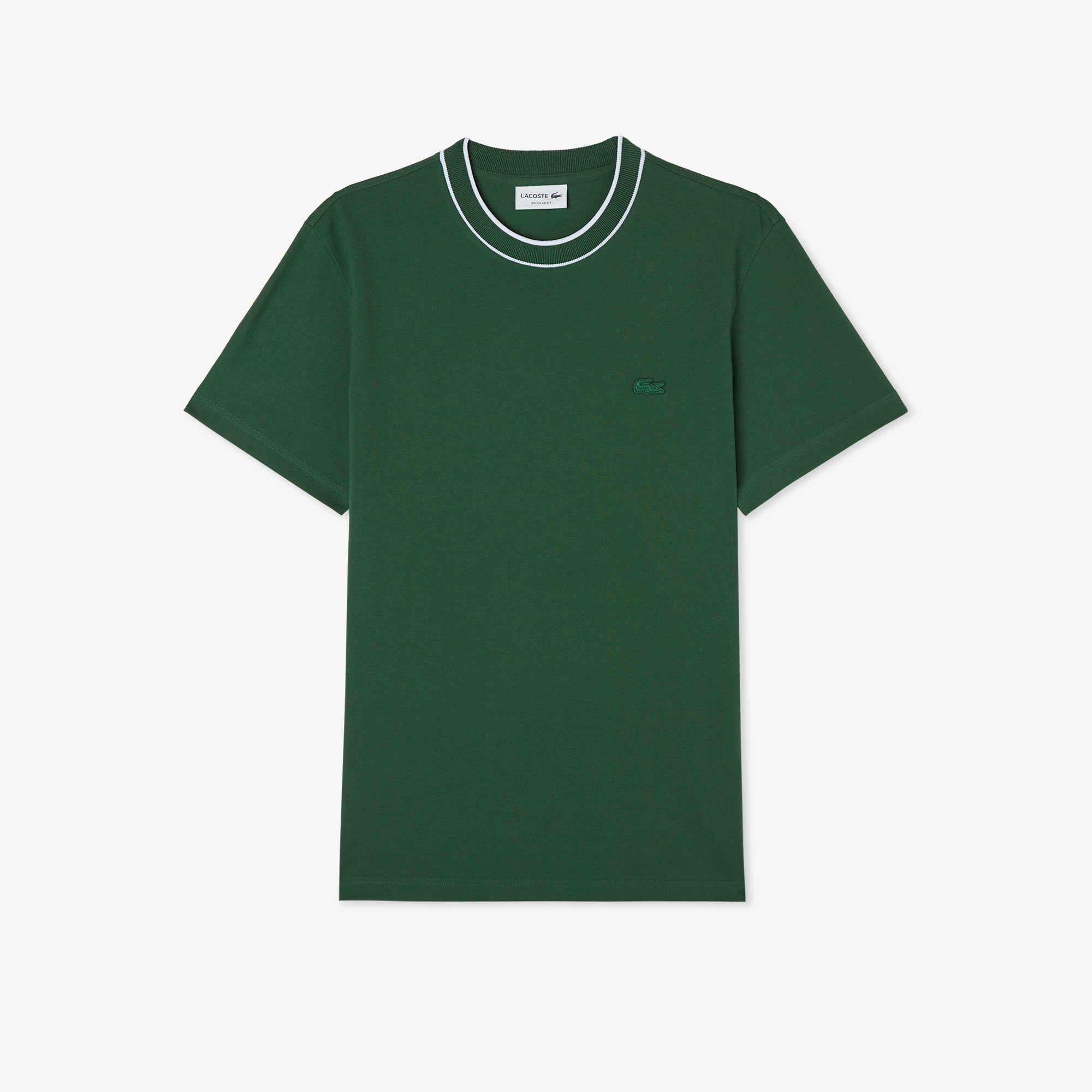Lacoste Erkek Regular Fit Bisiklet Yaka Yeşil T-Shirt görsel 6