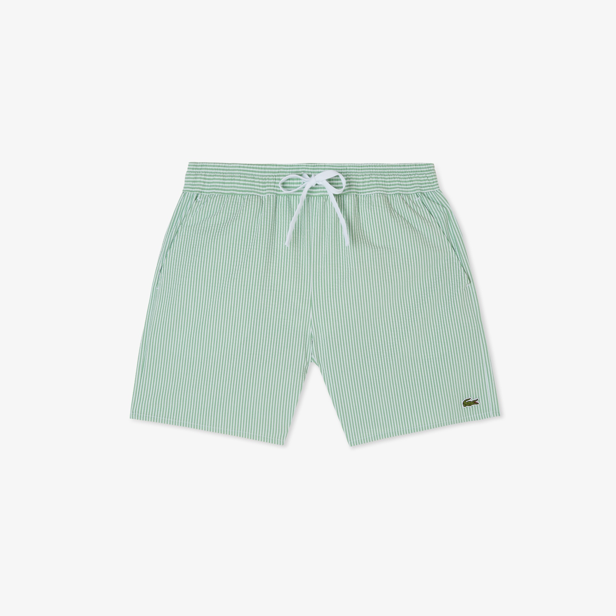 Lacoste Erkek Çizgili Yeşil Mayo
