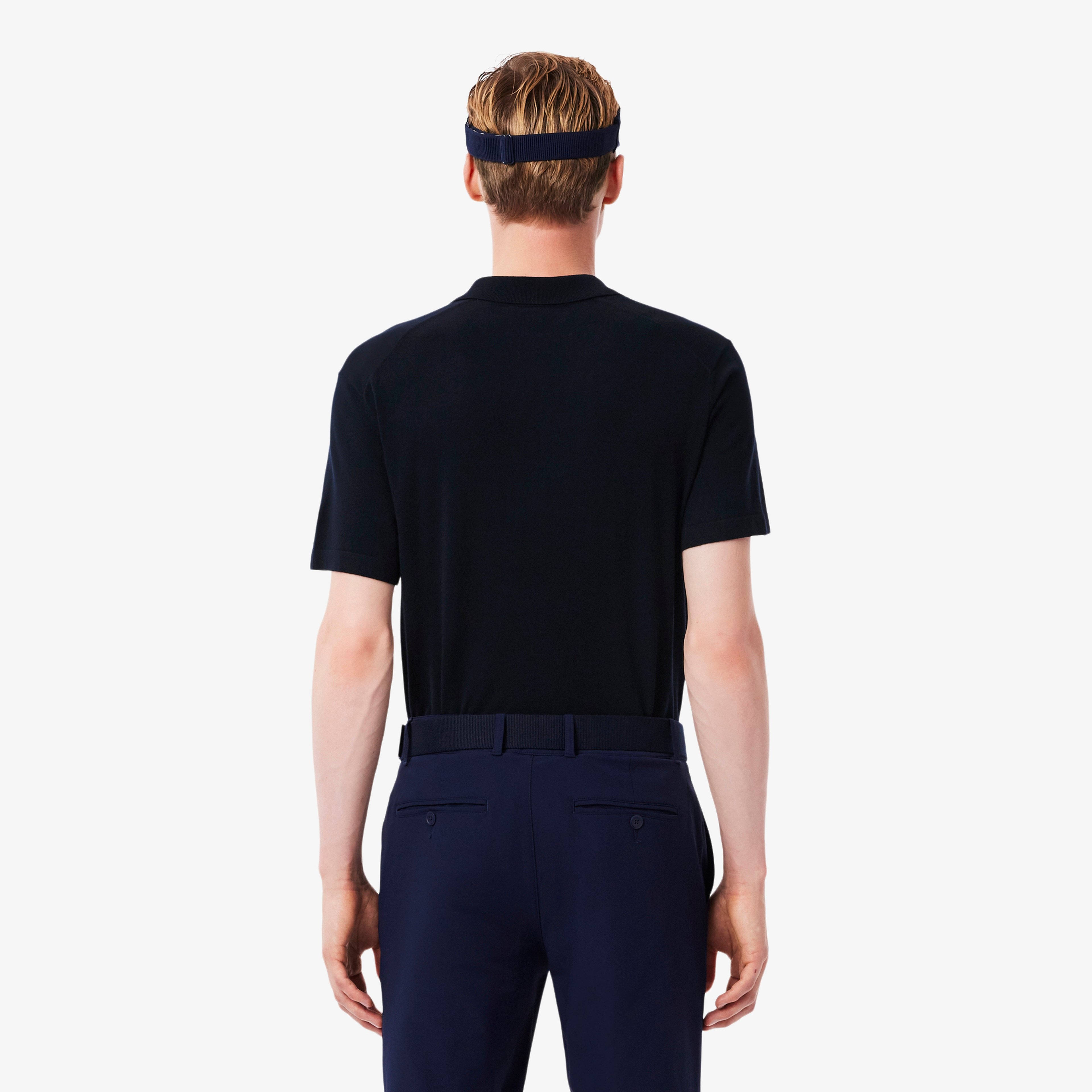 Erkek Classic Fit Kısa Kollu Polo Yaka Lacivert Triko