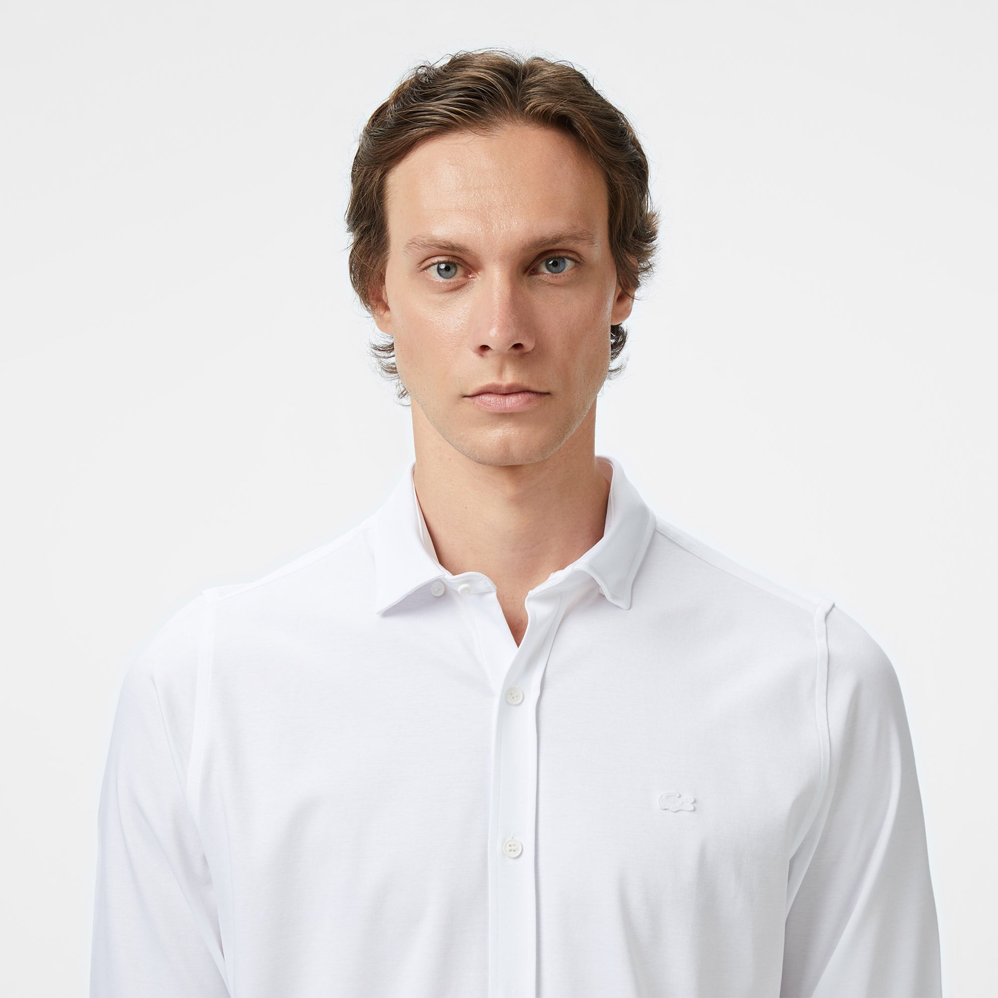 Erkek Slim Fit Beyaz Gömlek