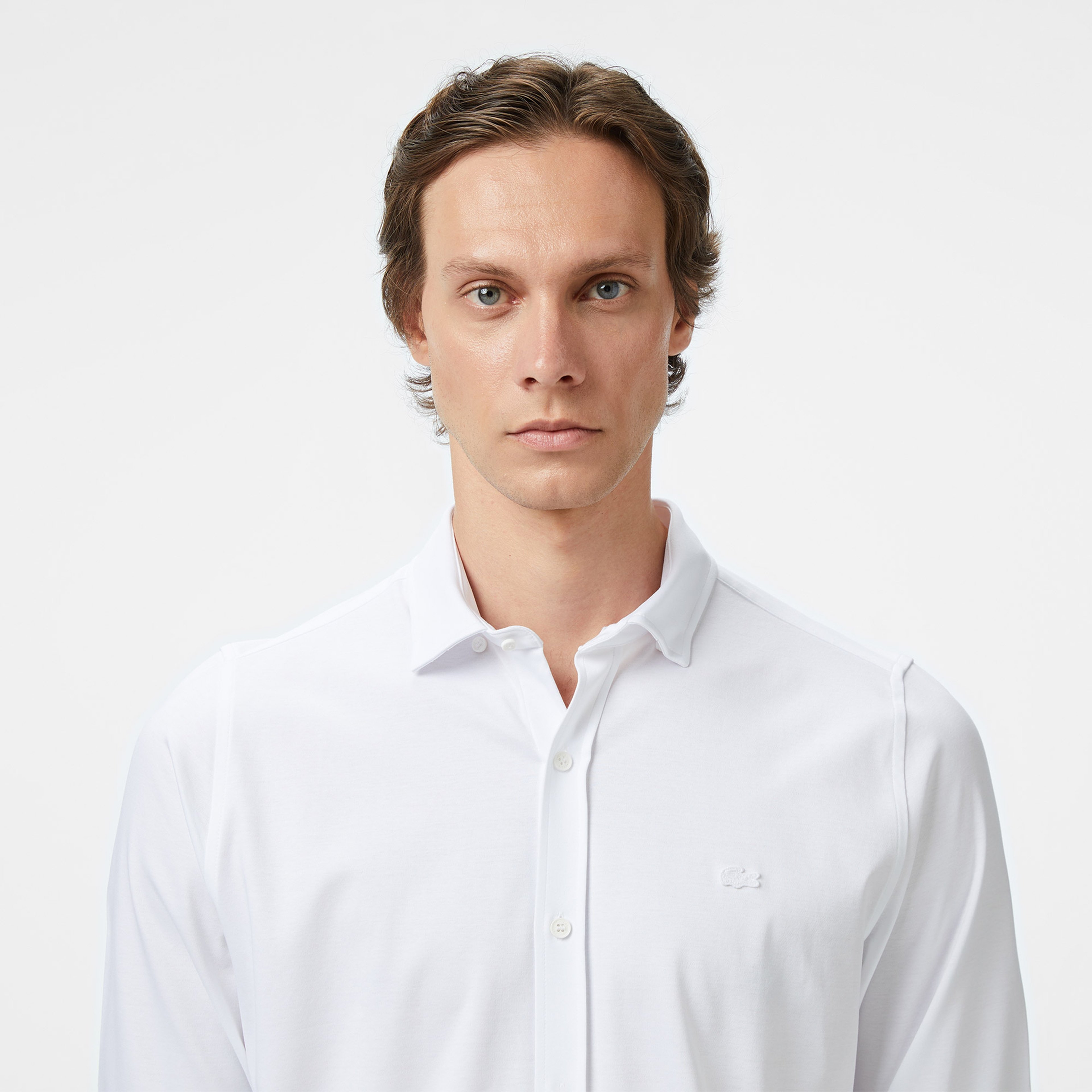 Erkek Slim Fit Beyaz Gömlek